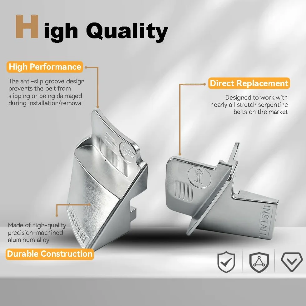 DSkoiph Set di attrezzi per la rimozione della cinghia elastica in metallo, 2 pezzi, kit per auto, camion, carrelli e altri veicoli