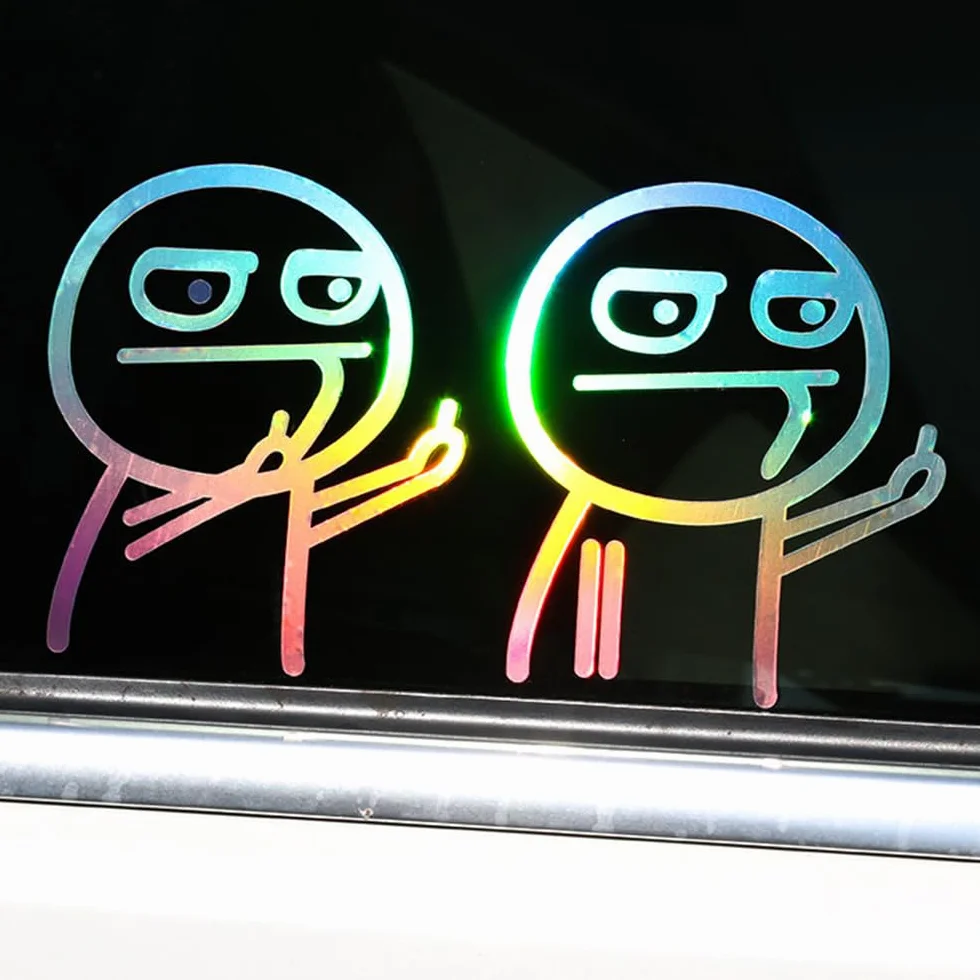 6 Pezzi Dito Medio Sticker Adesivi Adesivi per Auto, con Dito Medio per Auto Dito Medio Sticker Autoadesivi Adatto per Finestre, Moto, Computer Portatili