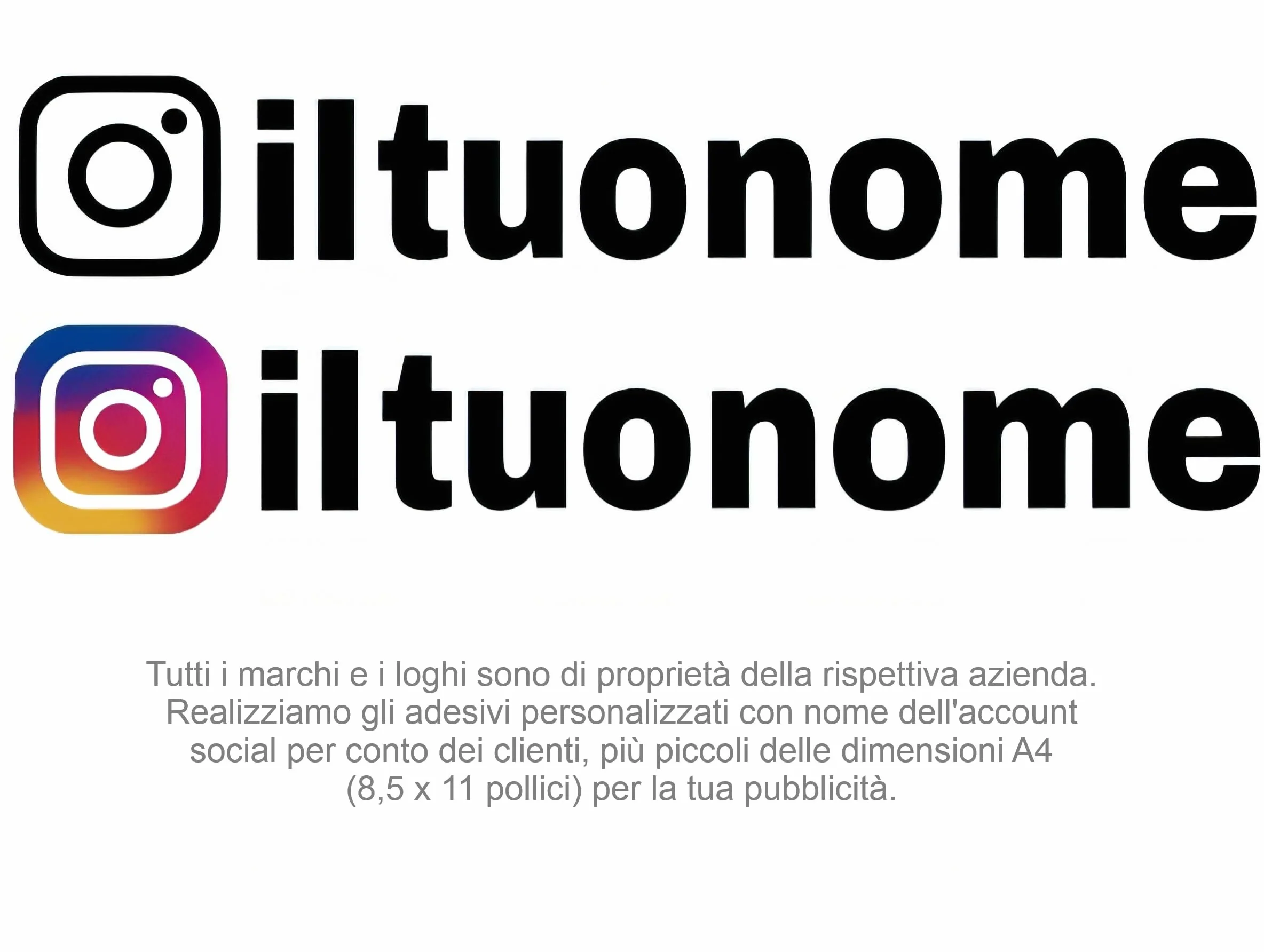 Adesivo nome per pubblicità con testo e logo Tuning Sticker auto