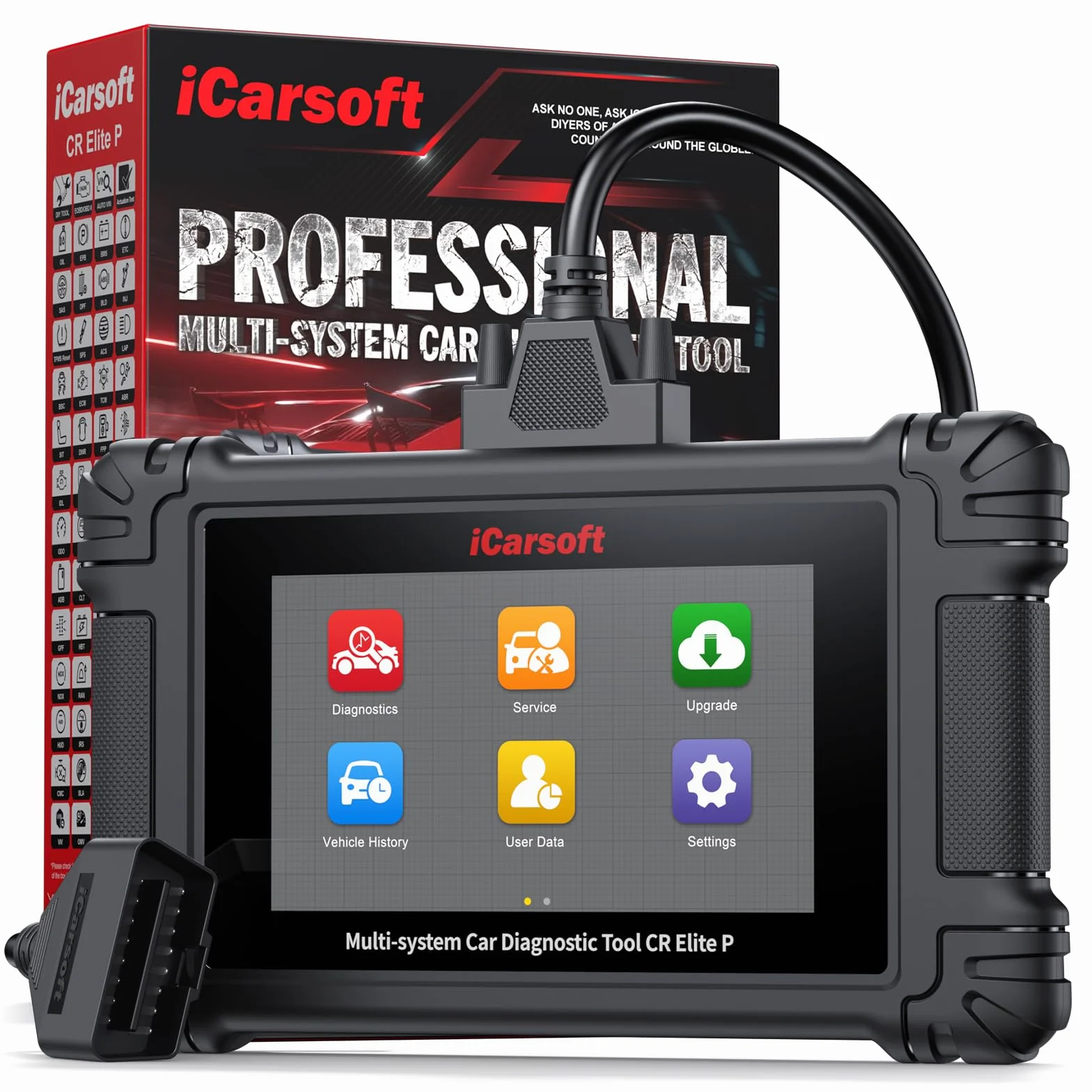 iCarsoft CR Elite P Auto Diagnostica Bidirezionale 49 Funzioni Reset Lettore Codice Test Batteria VIN Automatico