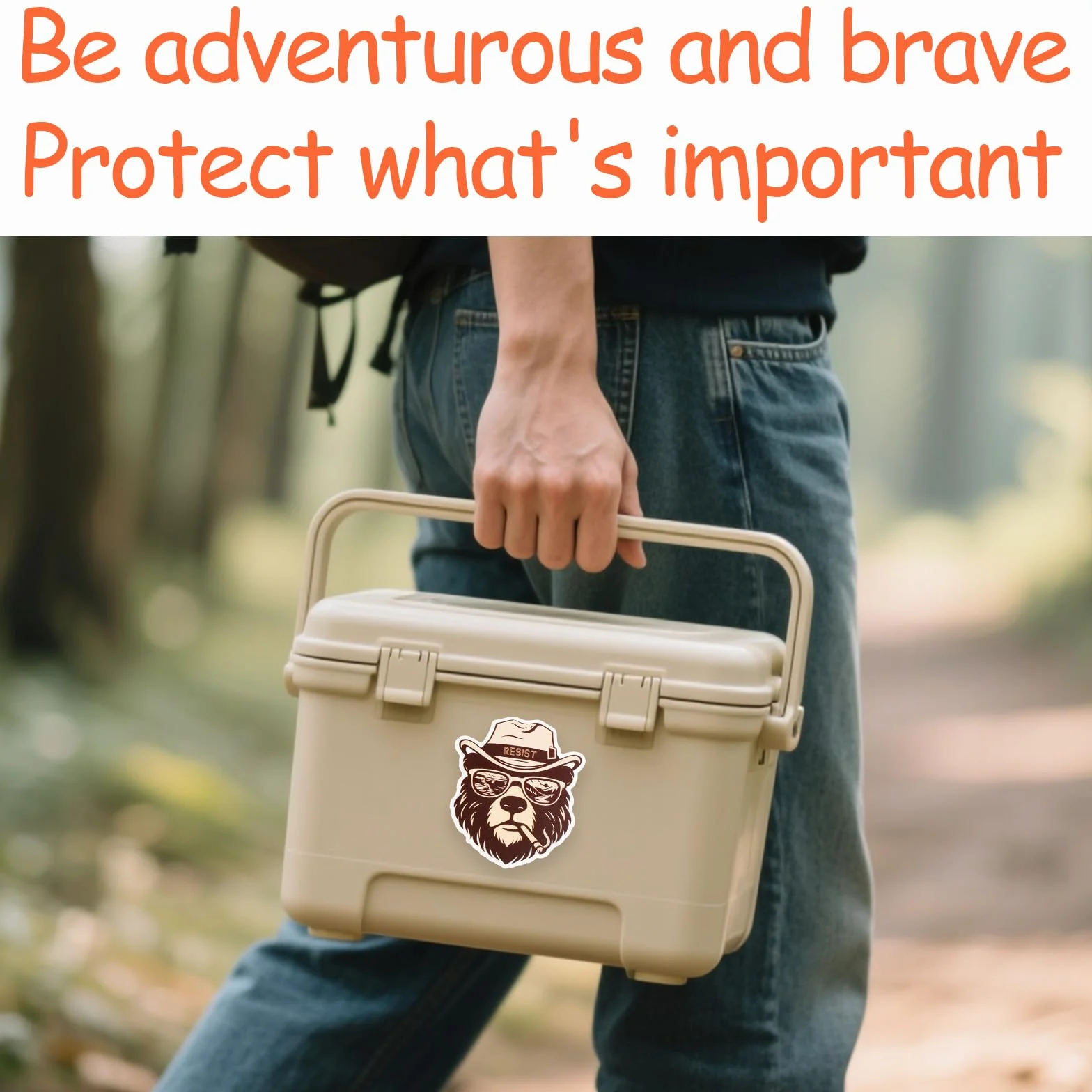 4pz Adesivi Smokey The Bear, Divertenti Adesivi Resistenti Smokey Bear per Paraurti per Auto Camion Moto Casco Bottiglia d'Acqua Laptop Amanti Della Natura Regalo Adatto a Donne Uomini