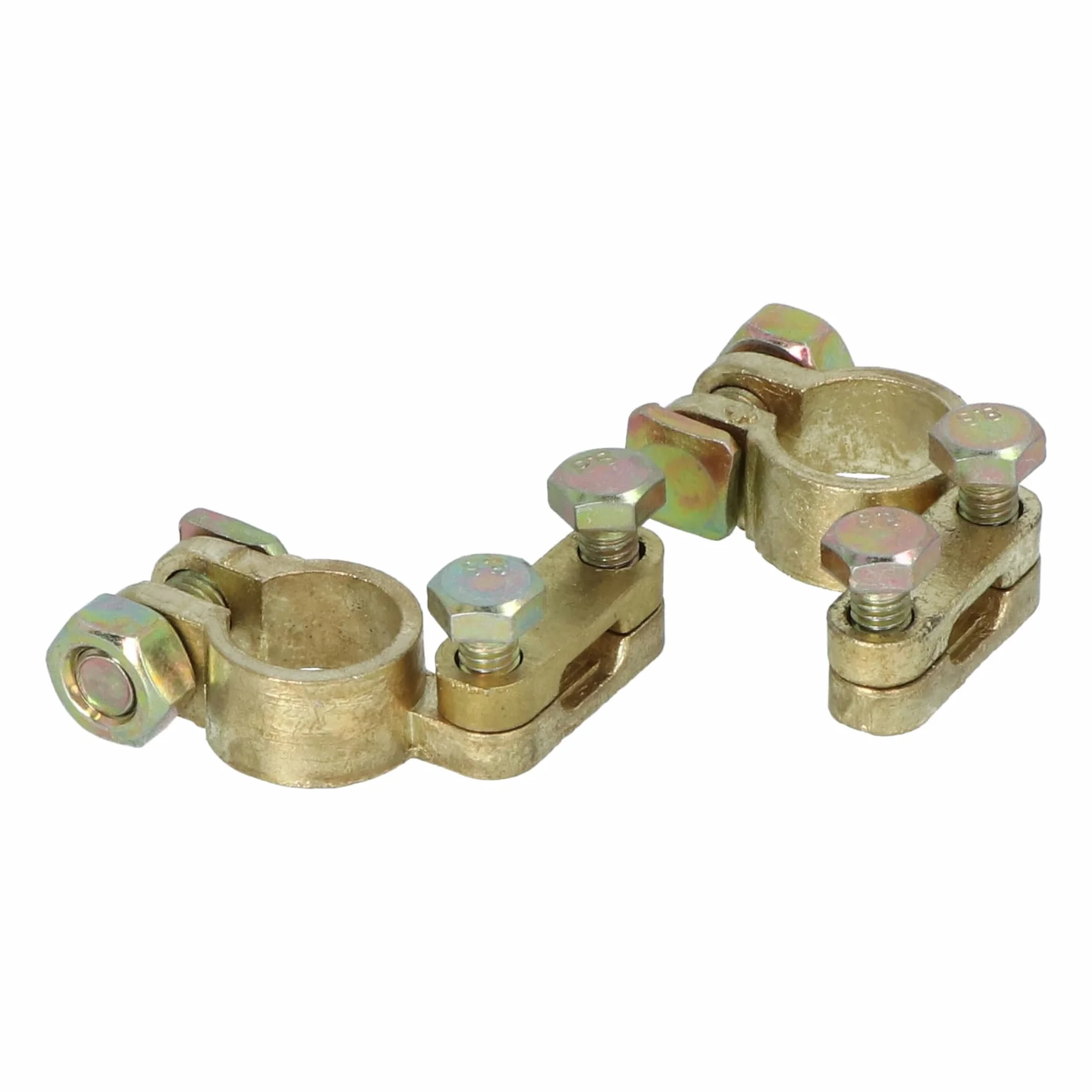 Morsetti Batteria + e - (Ferro + Ottone Rivestimento)