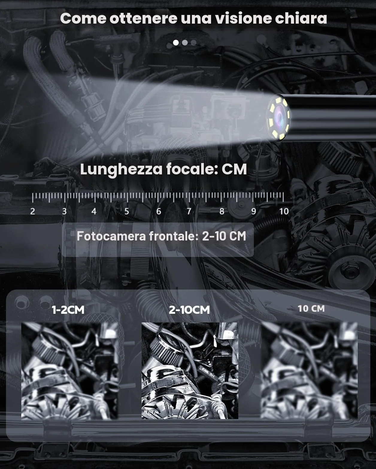 Endoscopio Industriale SGAINUL 15M 4,3 Pollici Telecamera Ispezione Impermeabile IP67 LED