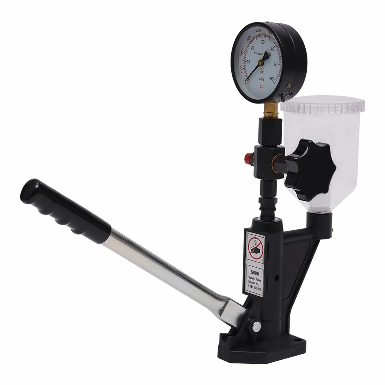 CR-C Tester Multifunzione per Iniettori Diesel 220V 0-600 bar, Strumento per Ugelli di Iniezione, Tester per Iniettori Common Rail & Validatore per Iniettori S60H 11 x 25 x 19 cm con 3