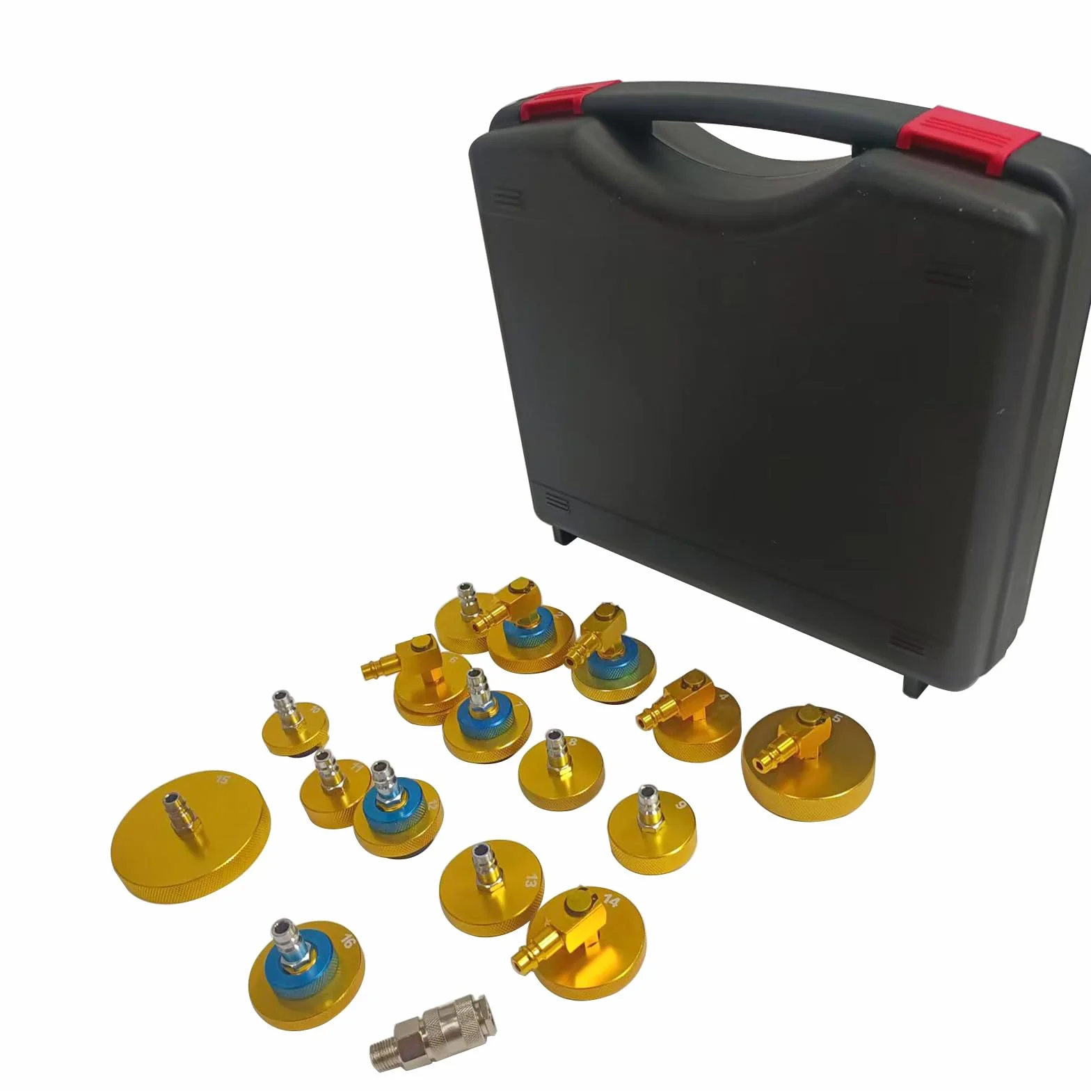 Adattatore per Spurgo Freni 17 Pezzi con Snodo Rapido Oro