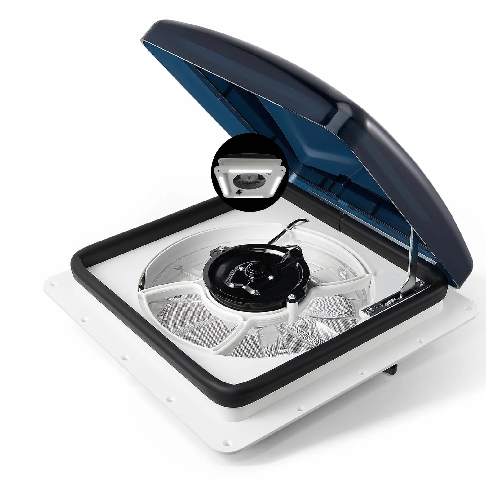 Ventilatore Da Tetto Per Camper con luce LED e finestra, Ventola di scarico reversibile