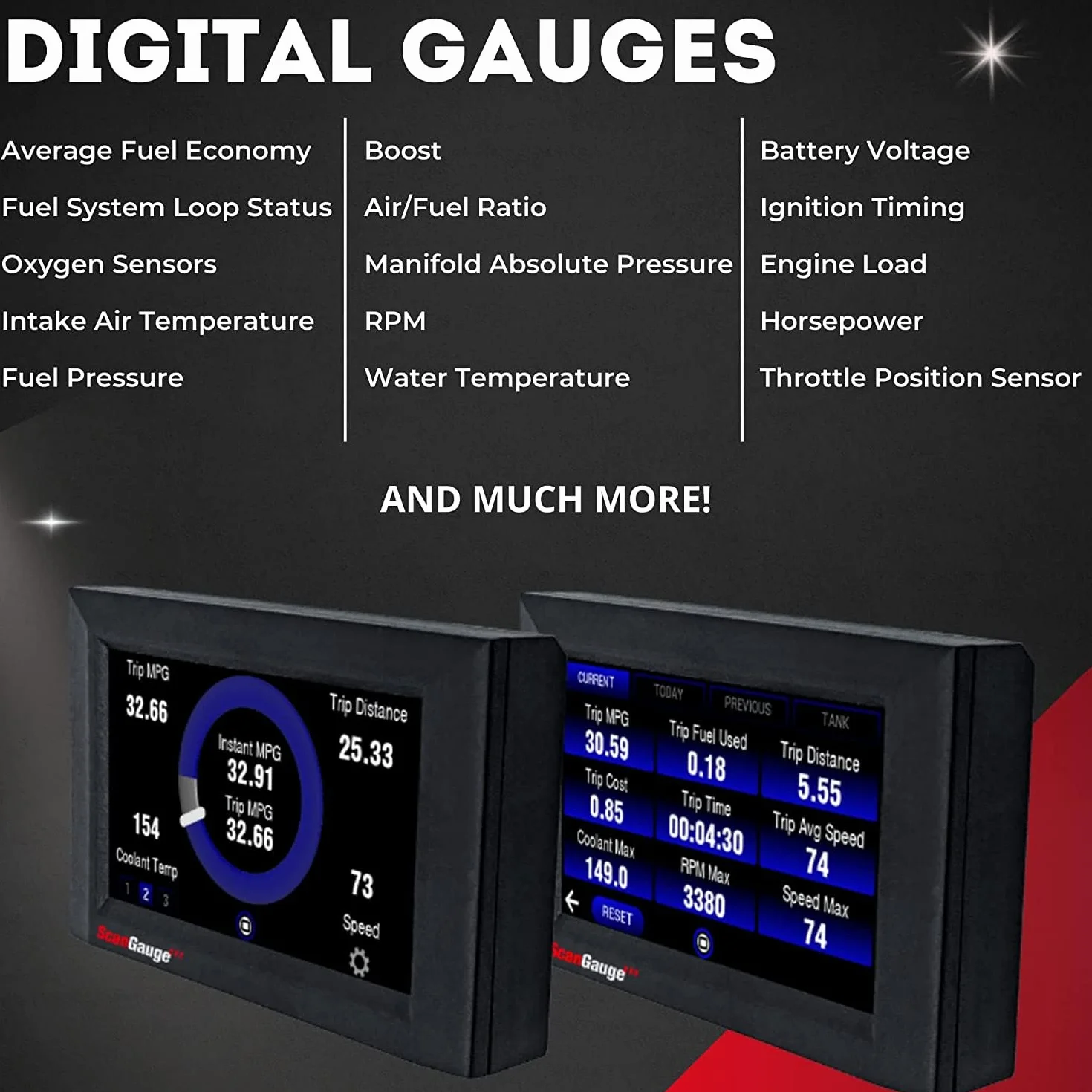 ScanGauge III Computer di viaggio carburante con XGauge (include supporto per finestra Deluxe) PN: sgIII