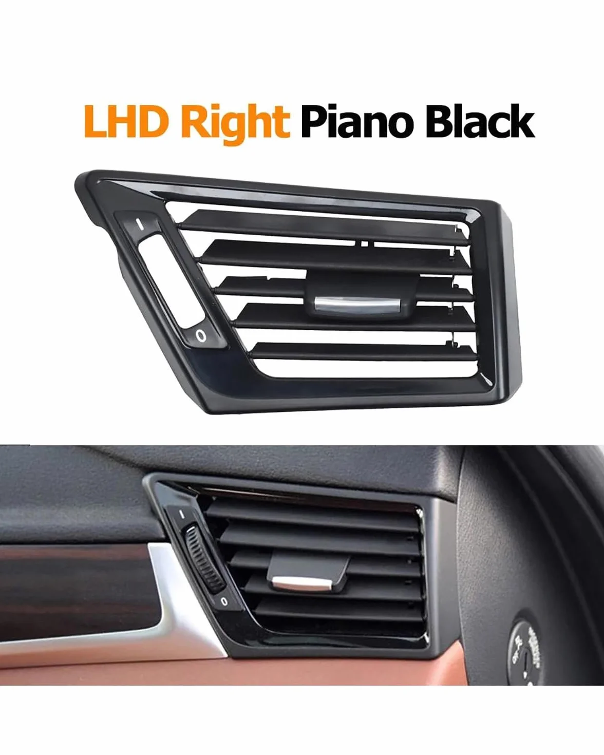 Auto Aria Condizionata Presa per X1 E84 2010 2011 2012 2013 2014 2015 LHD Driver della Mano Sinistra Auto Sinistra Destra Centro Aria Condizionata AC Griglia Sfiato(Matt Black Right)