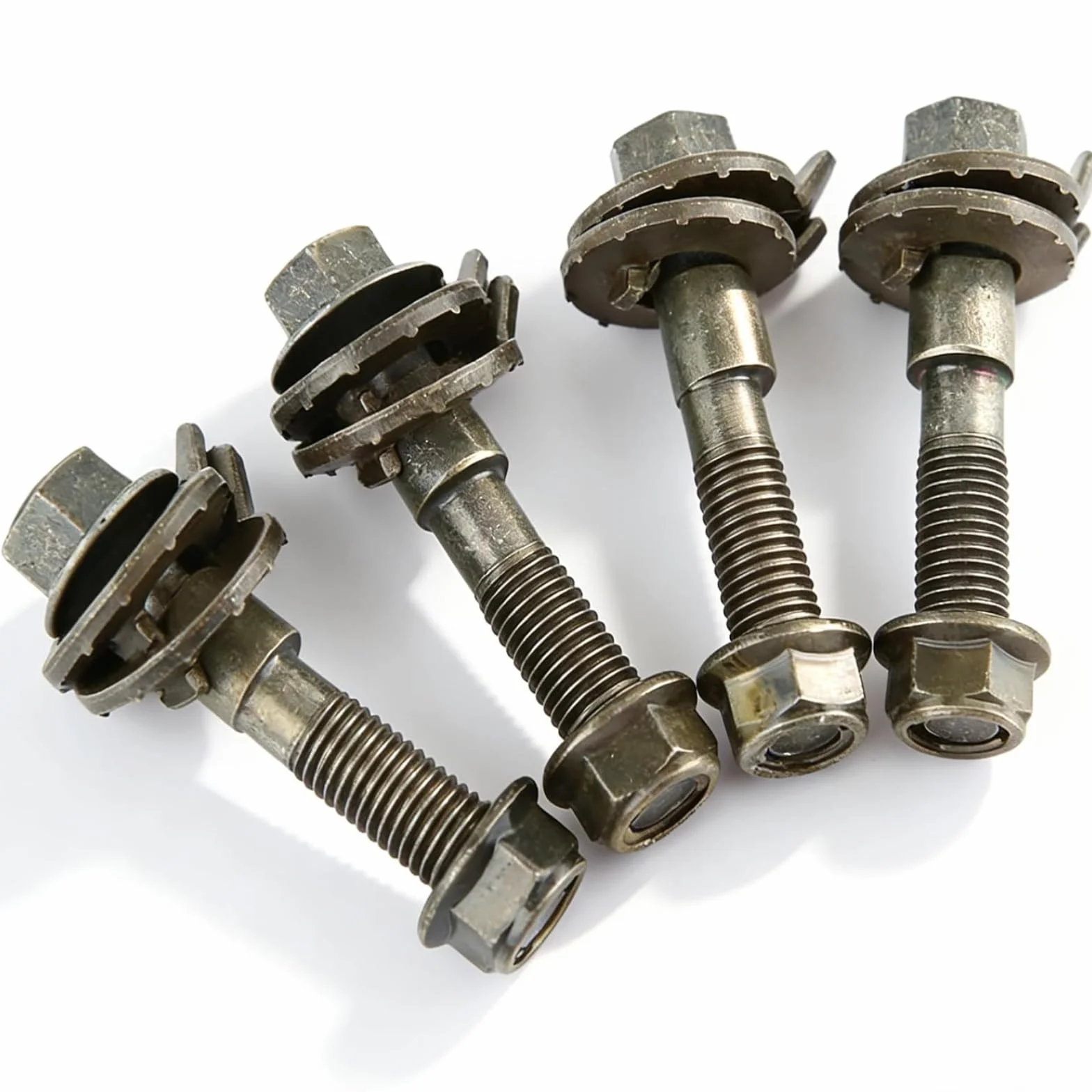 Bullone Camber 4 Pezzi 14mm Curvatura Bulloni a Camma per Veicoli Allineamento Regolabile Kit