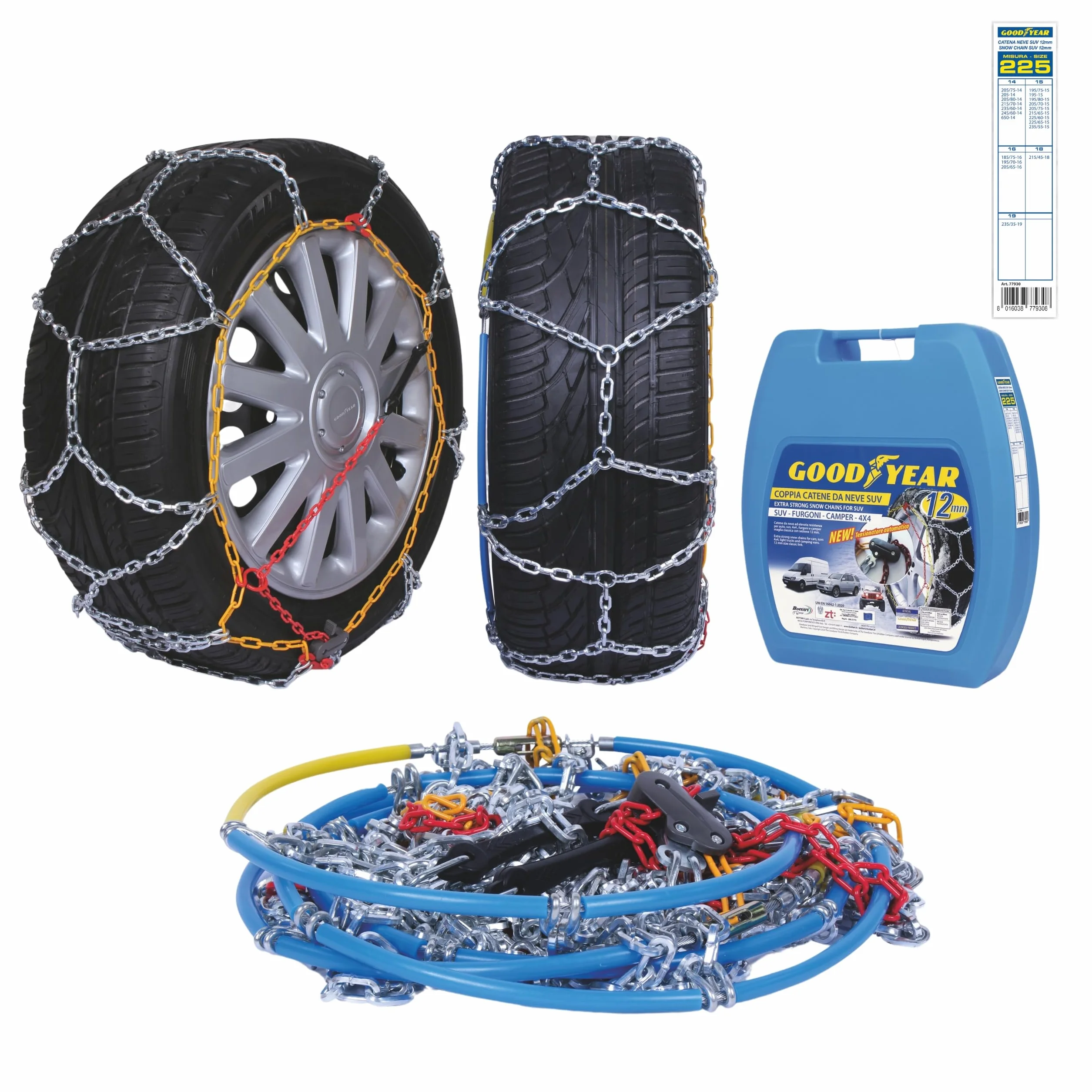 Goodyear Catene neve 12 mm 225 SUV furgoni camper 4x4