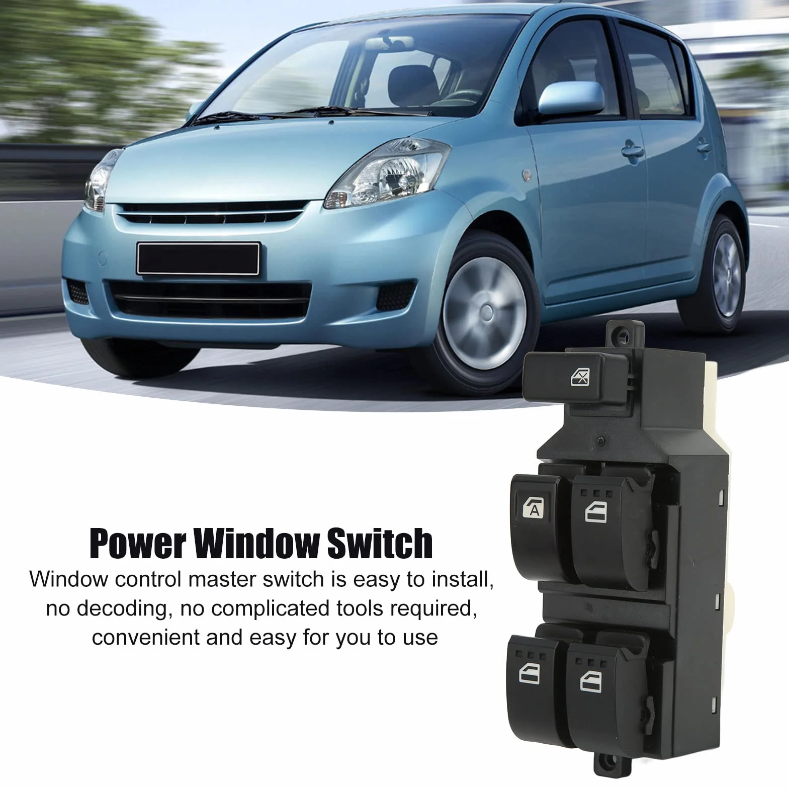 Interruttore Alzacristallo Elettrico 84820 B4030 Sostituzione a Risposta Rapida ABS per Daihatsu Terios