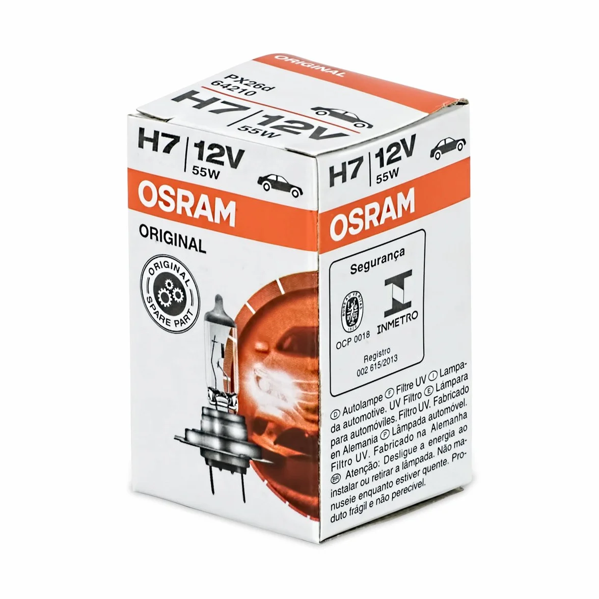 OSRAM ORIGINAL LINE H7 lampade alogene fari 55W px26d confezione da 2