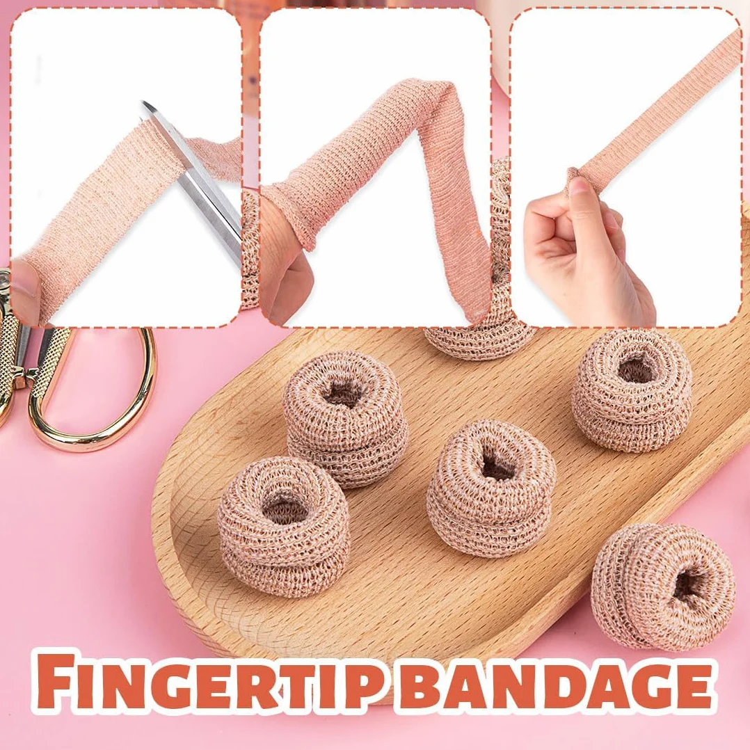 Bendaggio Tubolare per Dita, Bende Proteggi Mano, Fascia Protettiva Traspirante, 36 Pezzi (Colore Pelle)