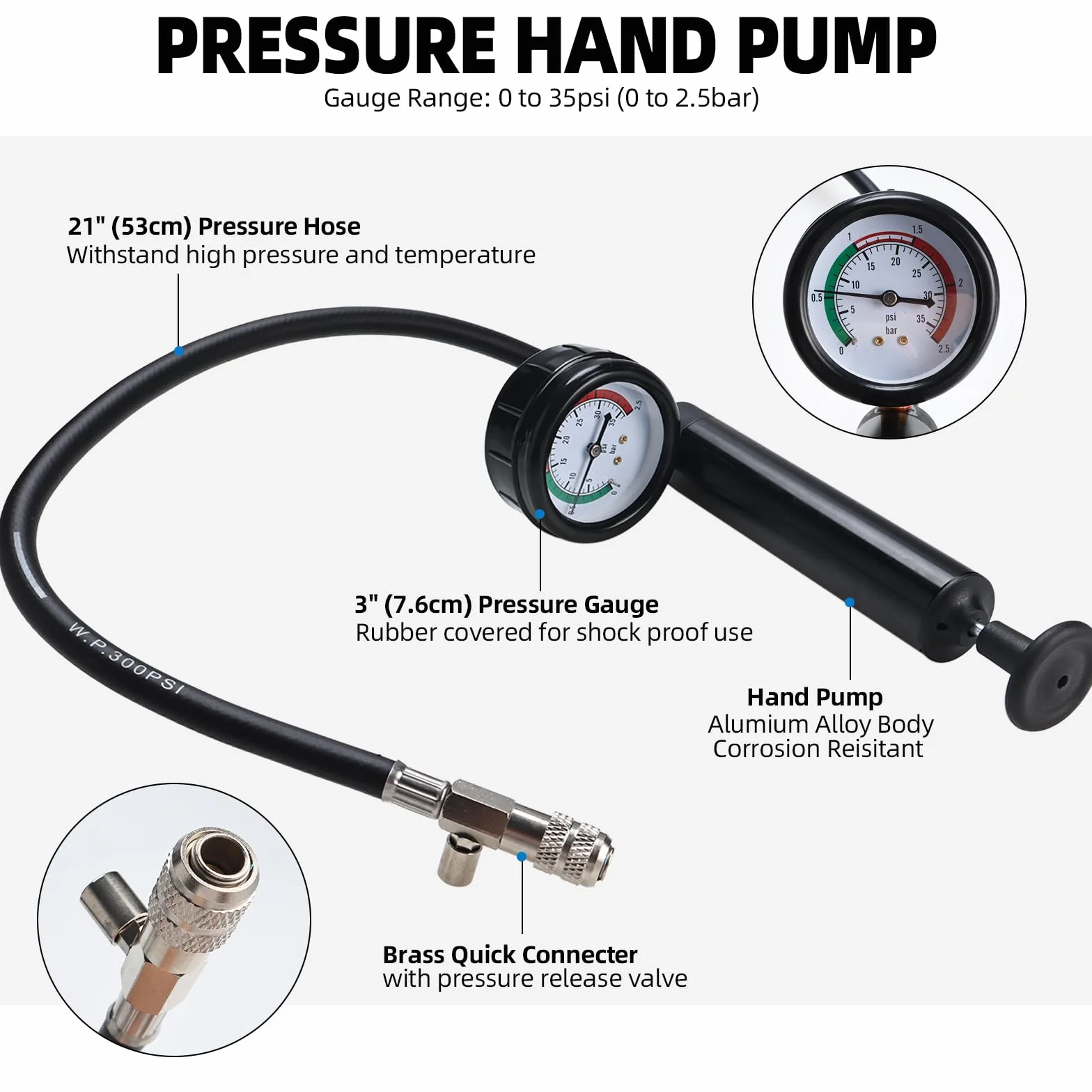 FreeTec 28pz Tester Pressione Radiatore, Universale Tester Impianto Raffreddamento con Kit Spurgo Liquido Refrigerante, Prova Pressione Radiatore Ricarica a Vuoto per Acqua Raffreddamento Auto