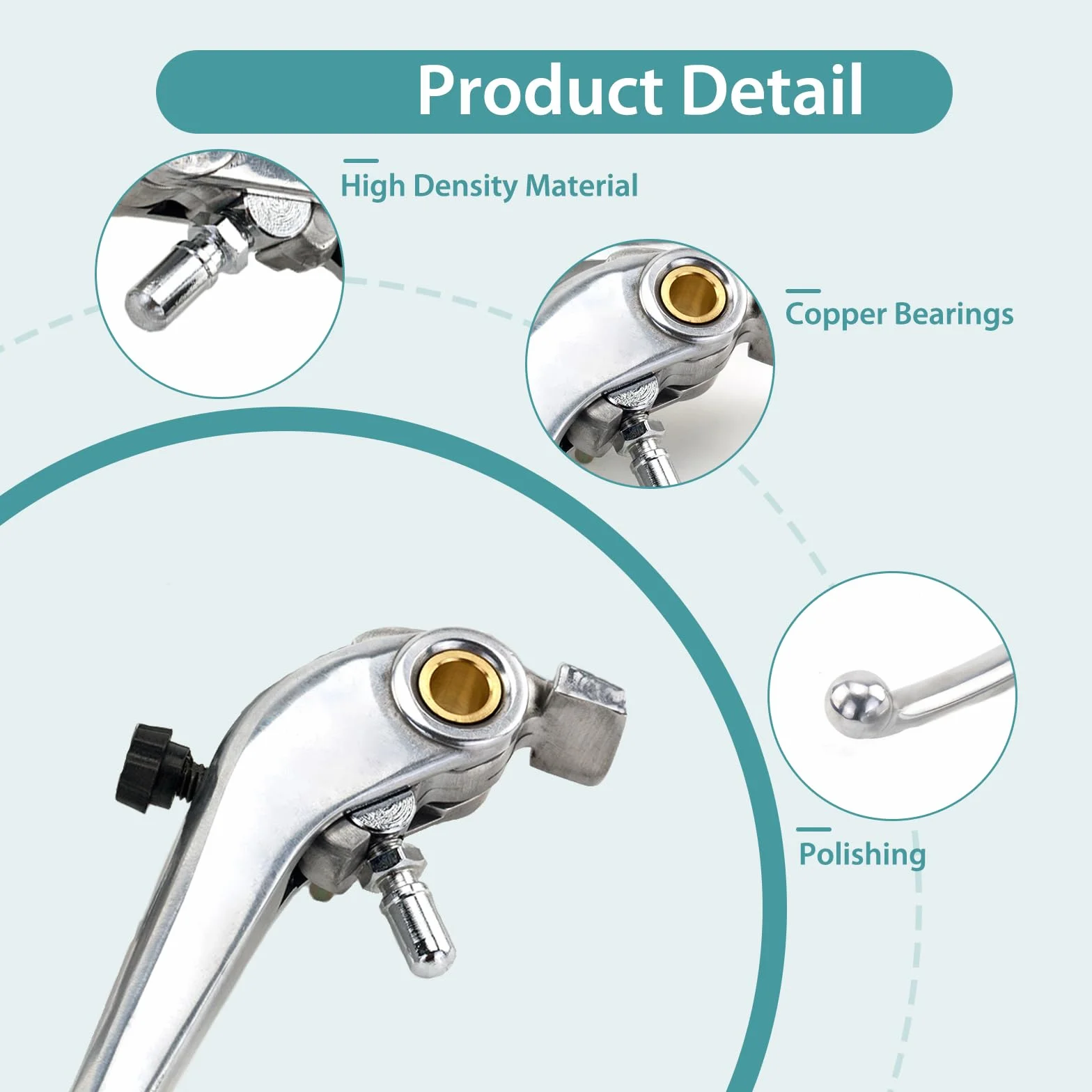 Ducati Leva Frizione Motociclo Robusta Durevole Compatibile 749 848 EVO 999 1098 1198 1199 Streetfighter 1100 Monster 1100 EVO Multistrada 1200 Polished Silver