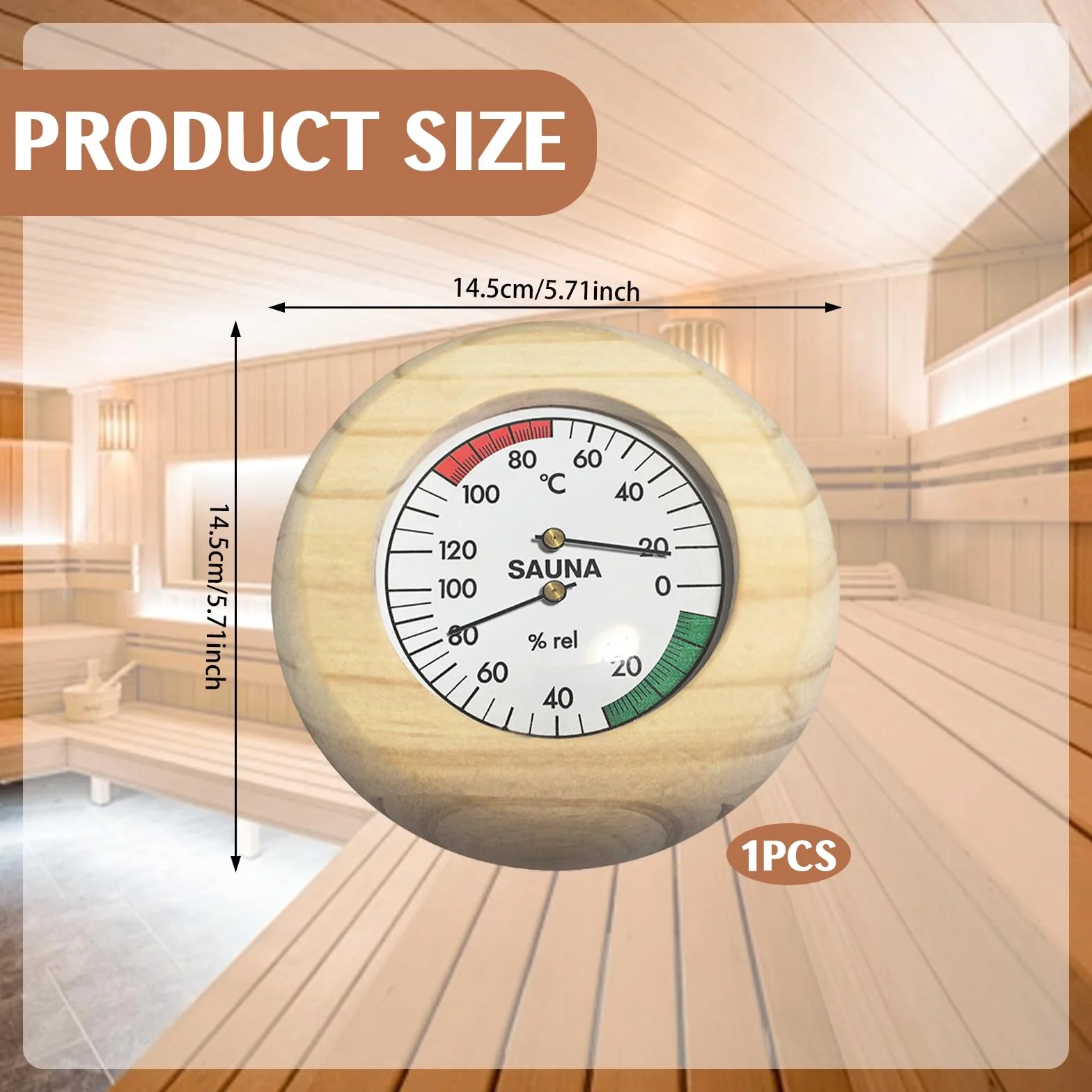 Termometri per sauna digitale 15 minuti legno 20-100°C montaggio a parete