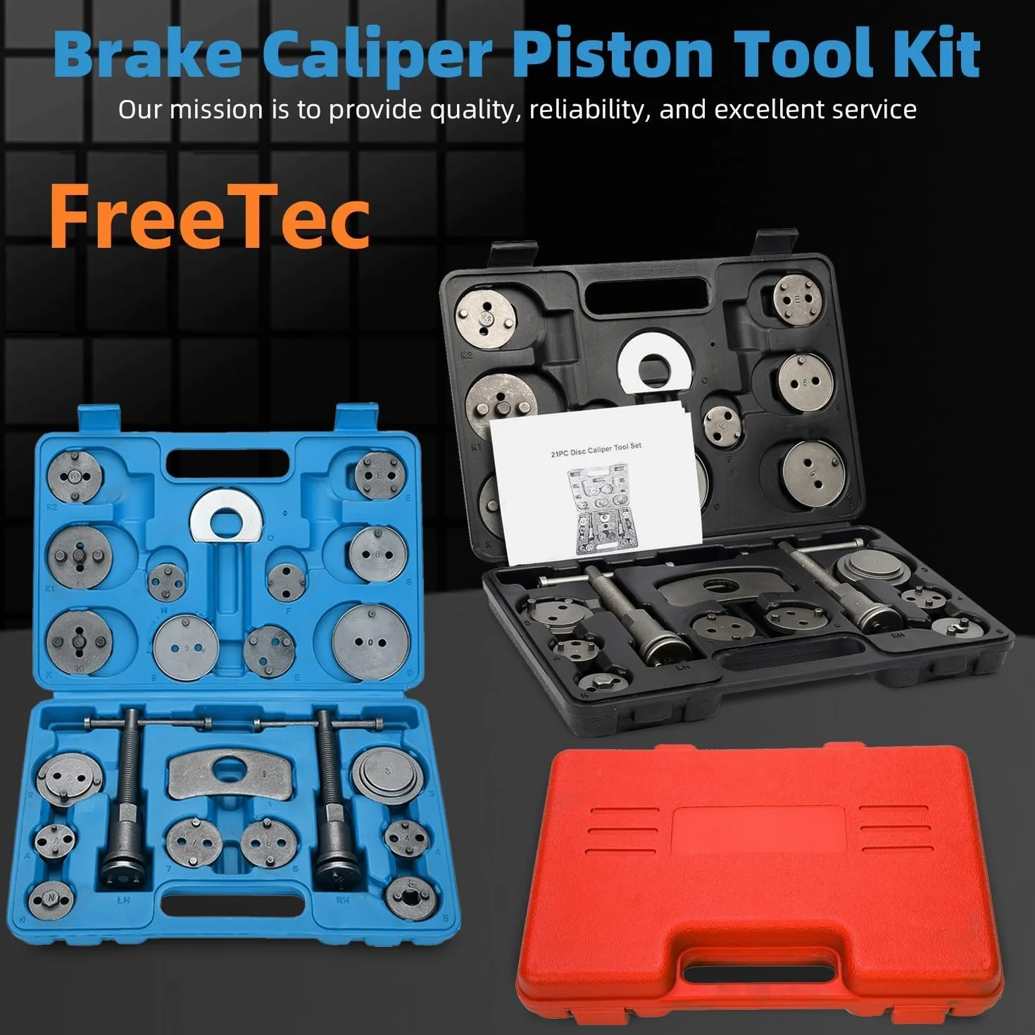 FreeTec 24 Pezzi Set Ripristino Pistone Freno Arretratore Pistoni