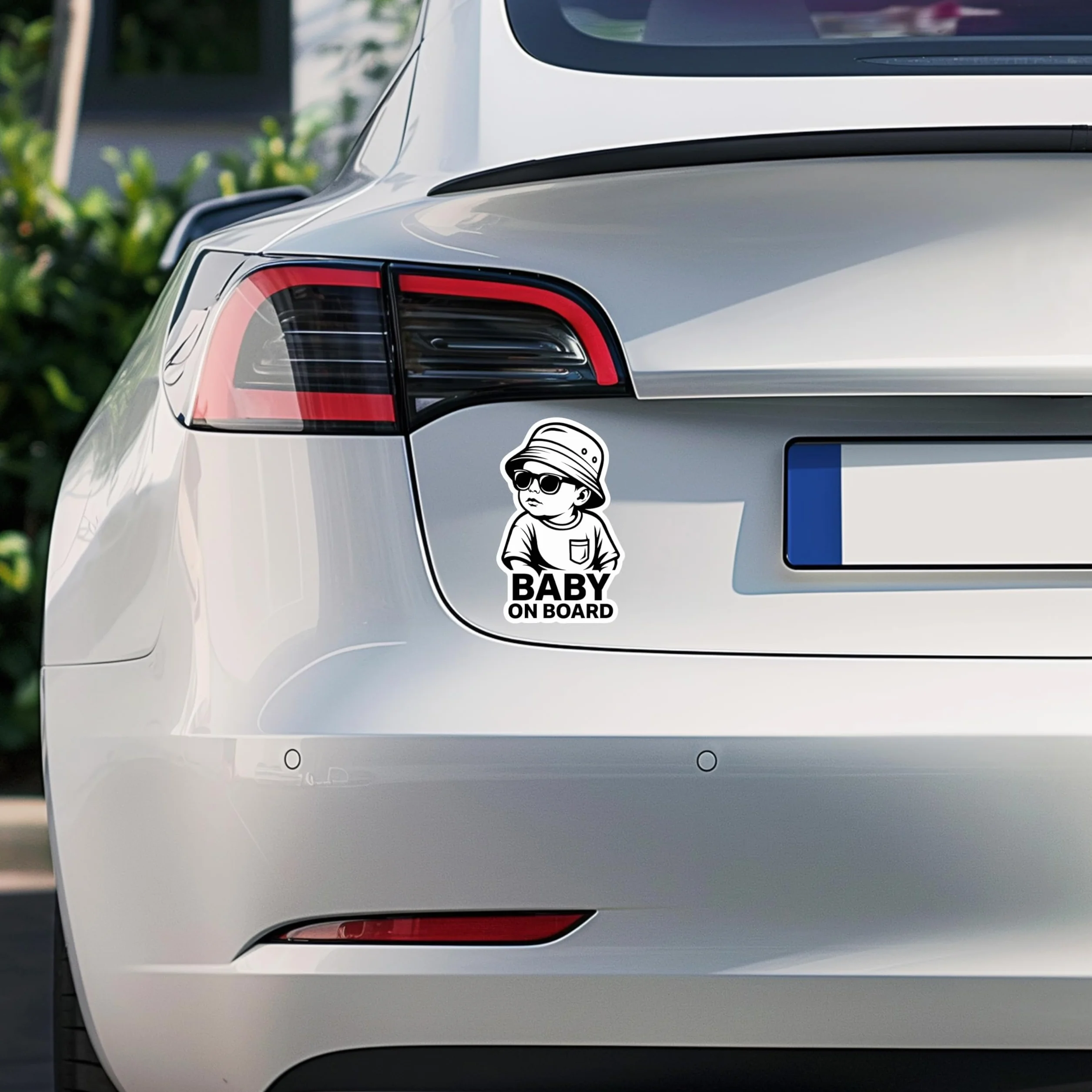 Adesivo per auto con scritta "Baby on Board", in vinile, 15 x 9,5 cm, resistente alle intemperie e ai raggi UV, autoadesivo, laminato per una maggiore protezione, antigraffio e colori vivaci, design
