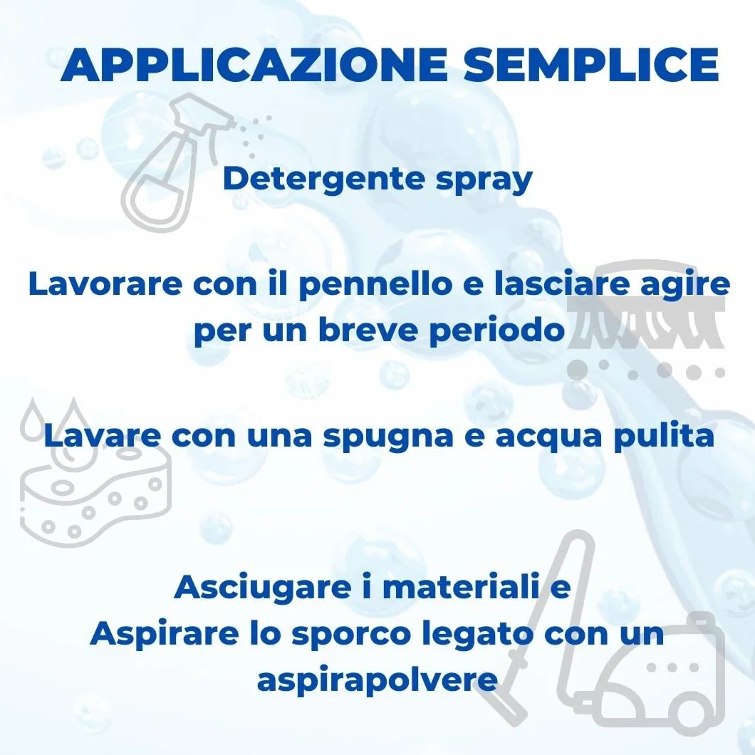 PandaCleaner Detergente biologico per tappezzeria 500 ml spray con spazzola