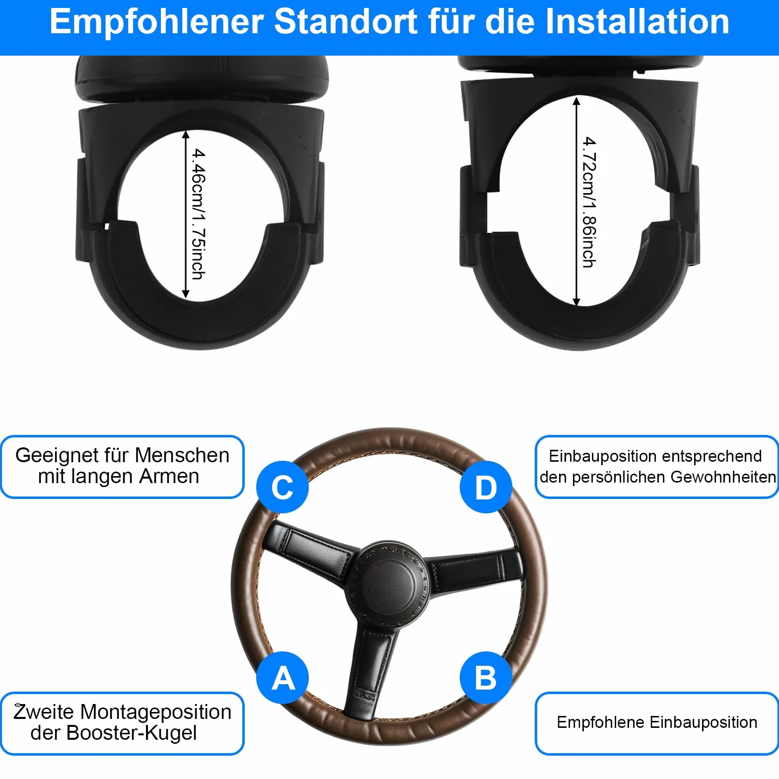 Pomello del volante universale per auto, camion, trattori