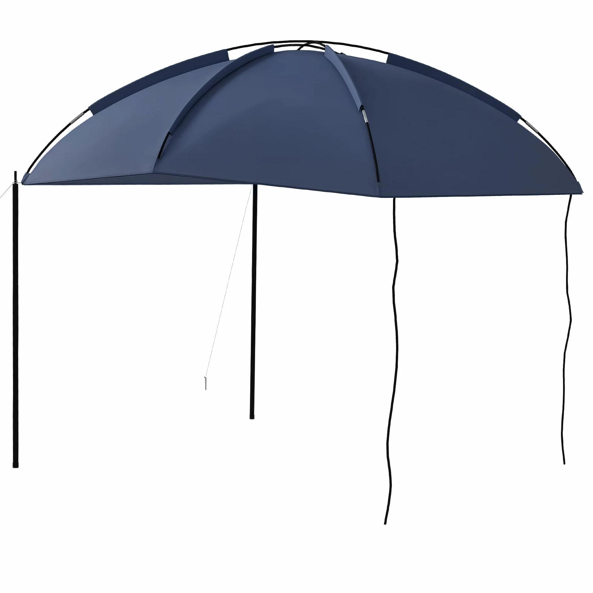 Outsunny Tendalina ad Arco Portatile con Paletti Regolabili e Borsa da Trasporto, Tenda per Auto in Poliestere, Acciaio e Fibra di Vetro, 290x278x230-260 cm, Blu