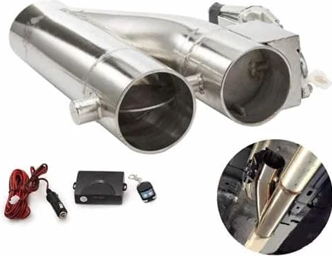 Valvola di Scarico Bypass Versione PRO Telecomando Marmitta Inox 2,5"-63,5 mm doppia Apertura Regolabile Exaust Valve Cut off