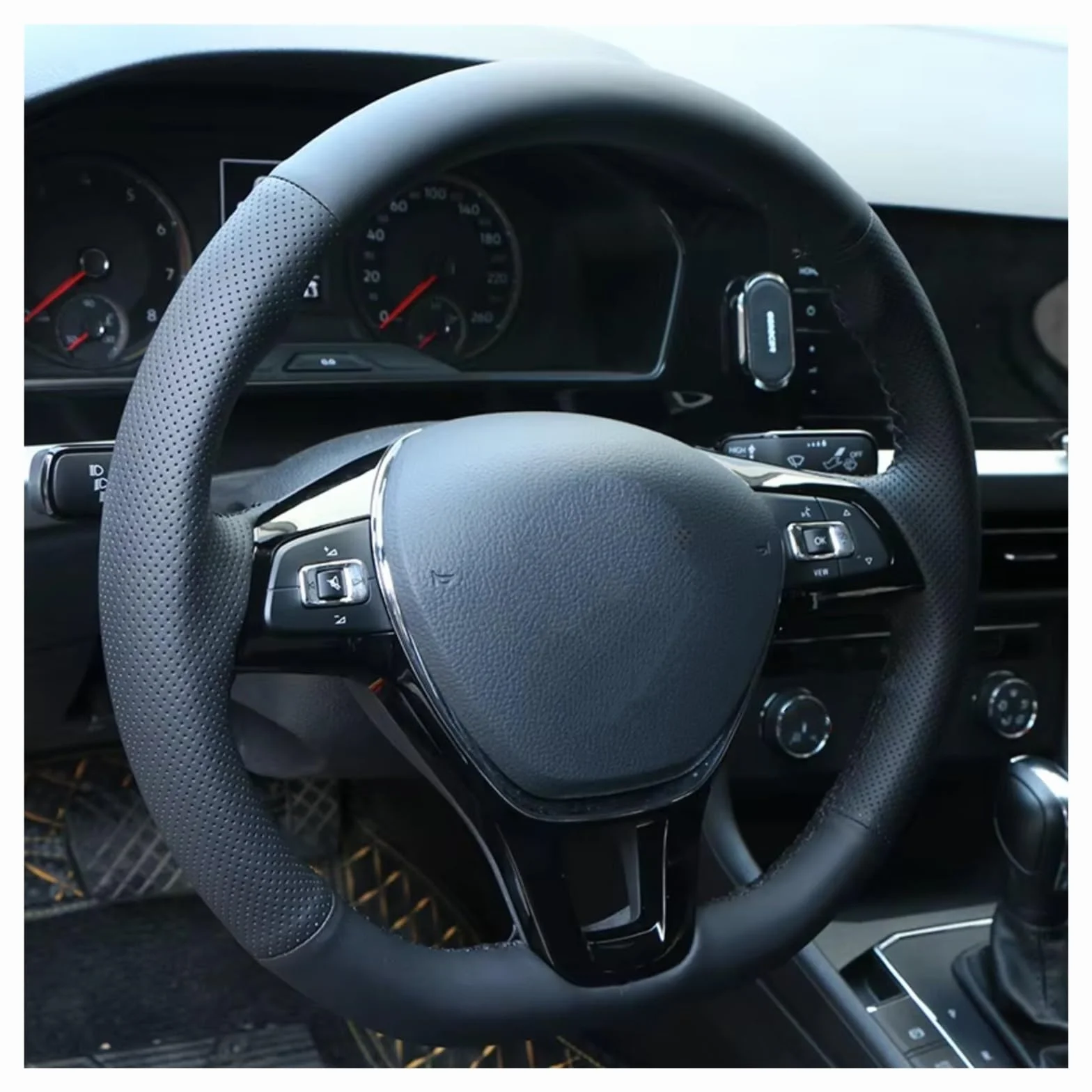Coprivolante Per Fiat Per 500 2007-2015 500e 2014-2018 Per 500C 2014-2017 Coprivolante In Microfibra E Pelle Auto Copri Volante(BEIGE)