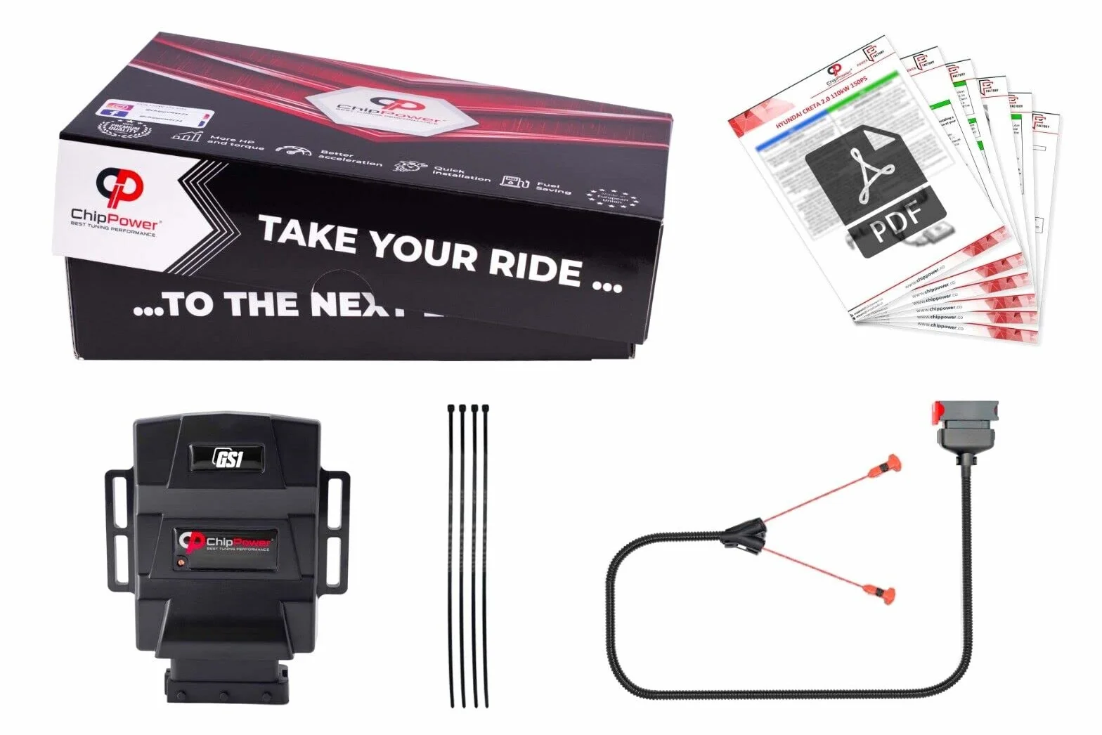ChipPower Centralina Aggiuntiva GS1 all'auto per Fiat Seicento 1100 ie 40 kW 54 CV 1998-2010 Tuningbox Chip Tuning con Presa Individuale Più Potenza Benzin?