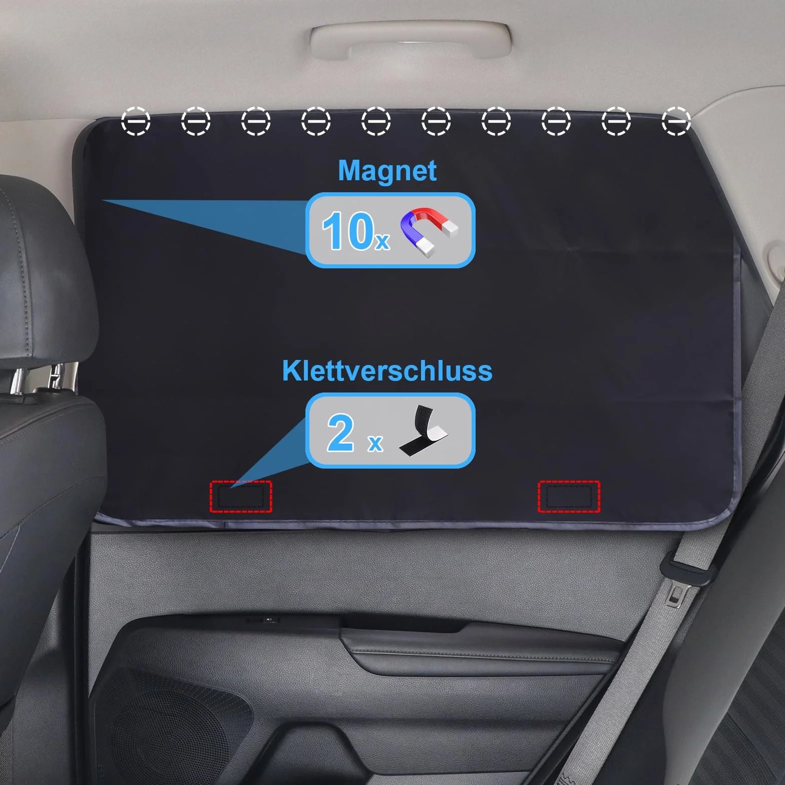 Tevlaphee Protezione Solare Auto, Magnetica con Protezione UV Tenda Finestra per Bambini Adulti e Animali domestici, Blackout Fenster