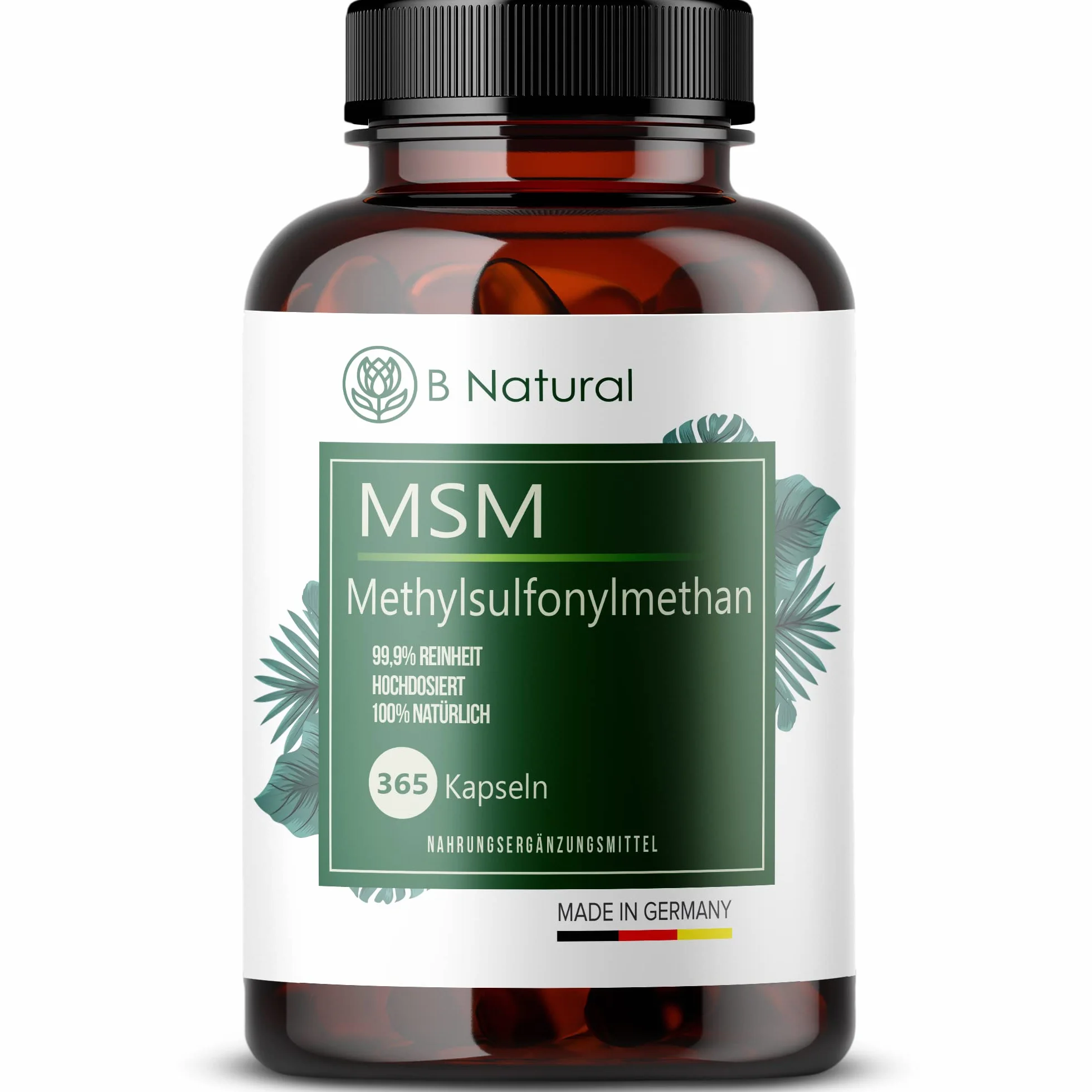 MSM 365 Capsule 99,9% puro metilsulfonilmetano ad alto dosaggio capsule vegane