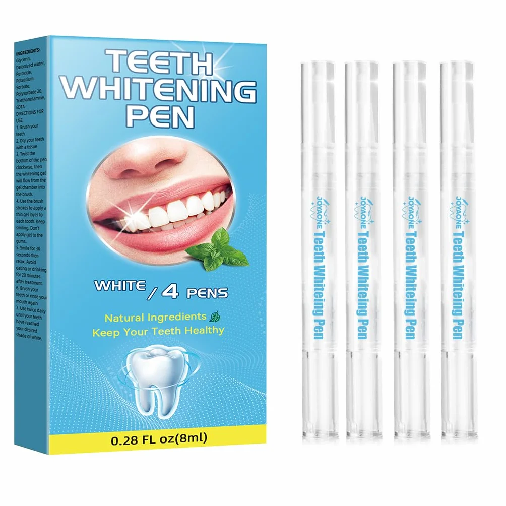 Gel sbiancante per denti 4 pezzi smacchiatore azione rapida 8 ml
