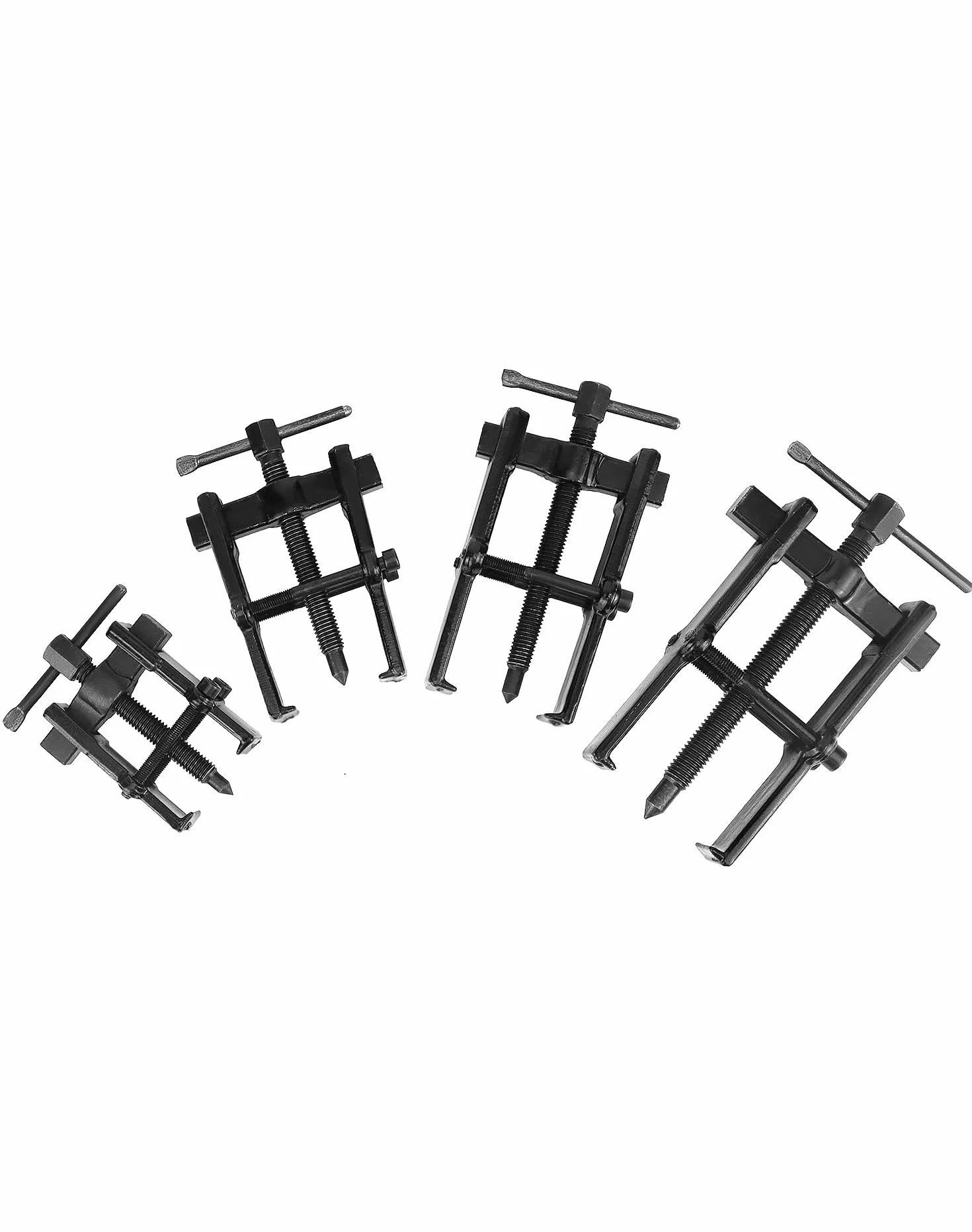 QWORK® 4 Pezzi estrattore per Cuscinetti da 2/3/4/6 Pollici, estrattore per Ingranaggi con Cuscinetti a Due Ganasce, estrattore per Cuscinetti a Sfera, per la rimozione della Ruota