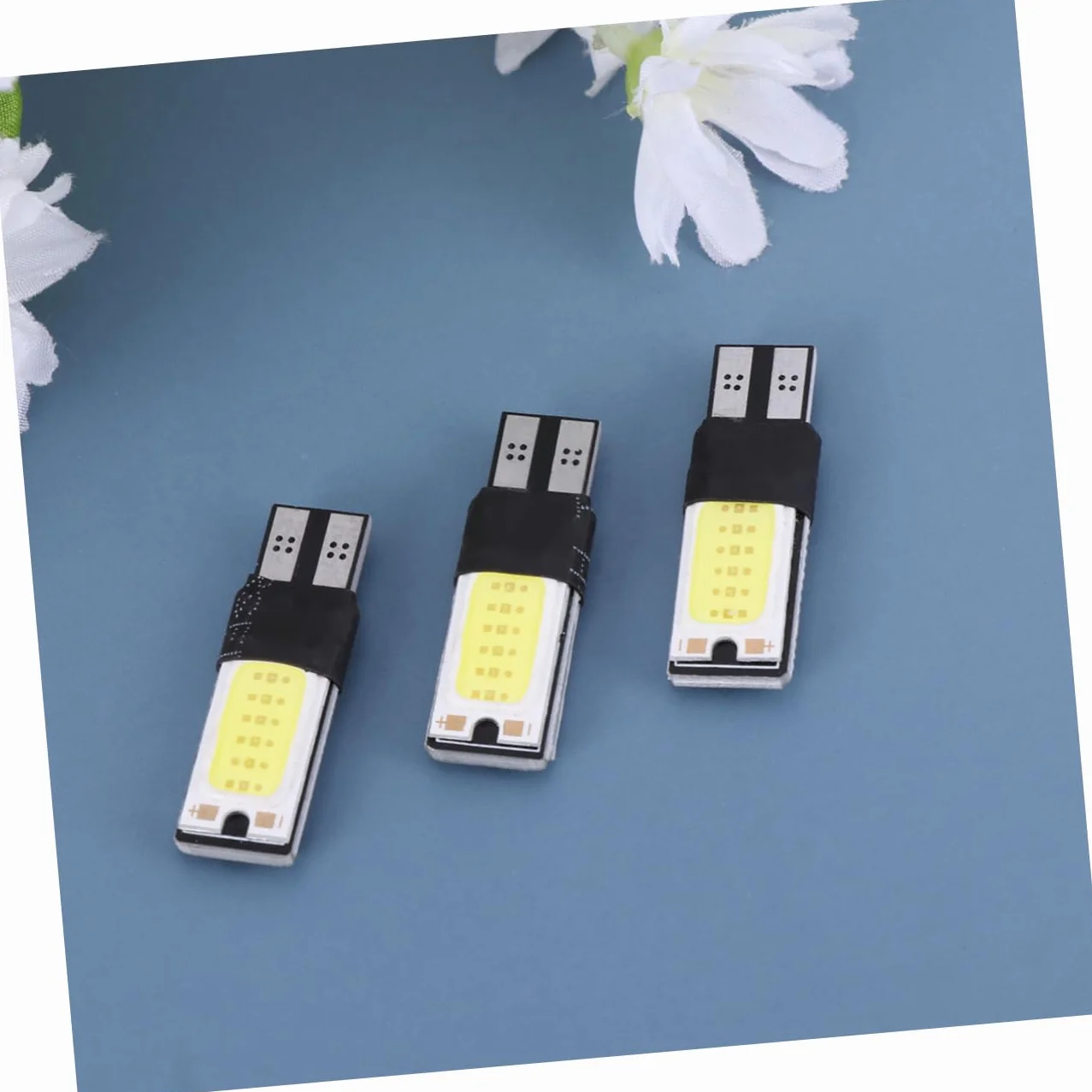 Lampade LED T10 W5W COB Can-bus Bianco 10 Pezzi per Auto Luce di Lettura Targa