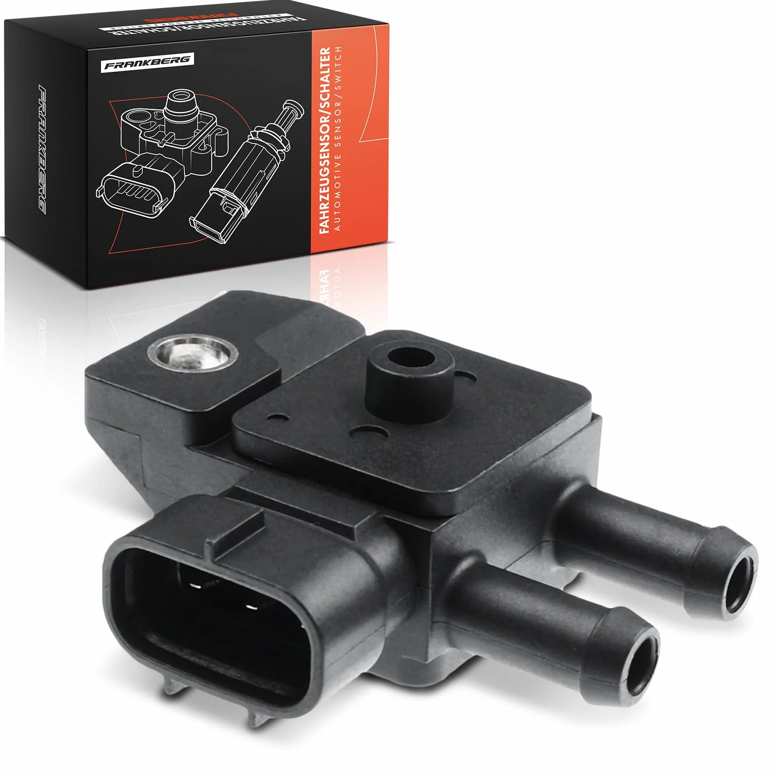 Frankberg Sensore pressione differenziale Pressione gas di scarico 3-Poli Compatibile con Qashqai II SUV J11 J11 i30 FD Sportage SL i40 CW VF i30 Station Wagon GD Replace# 392102A800