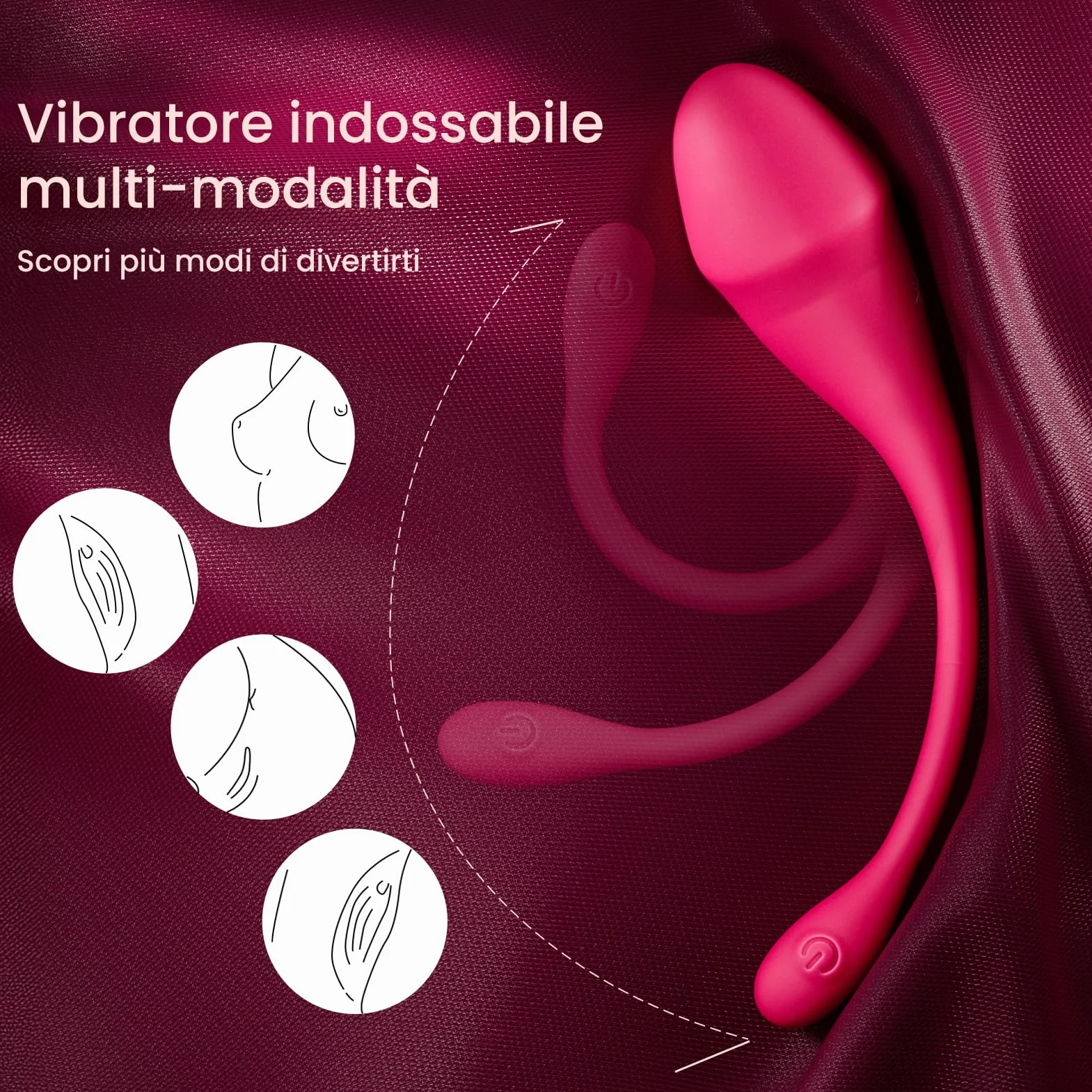 Ovetto Vibrante Donna Telecomando a Distanza APP Sex Toys, AI-Sync 10 Modalità Vibratore Silenzioso, Sexytoysys Coppia Vibratore Professionale Wireless Sex Toy, Giochi Erotiici per Coppie