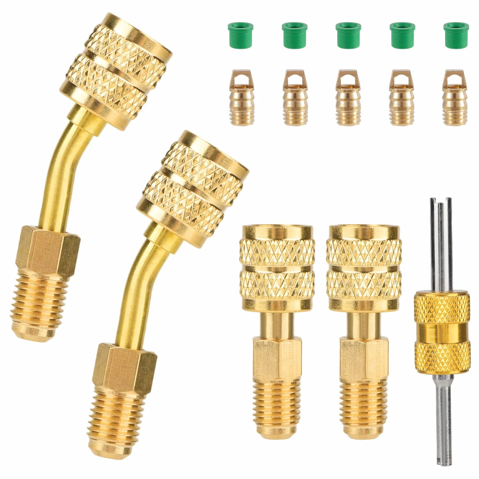 Adattatore R410a per Sistema Mini Split, Attacco Svasato Femmina 5/16 e Maschio 1/4, Estrattore Valvola per Apparecchiature HVAC