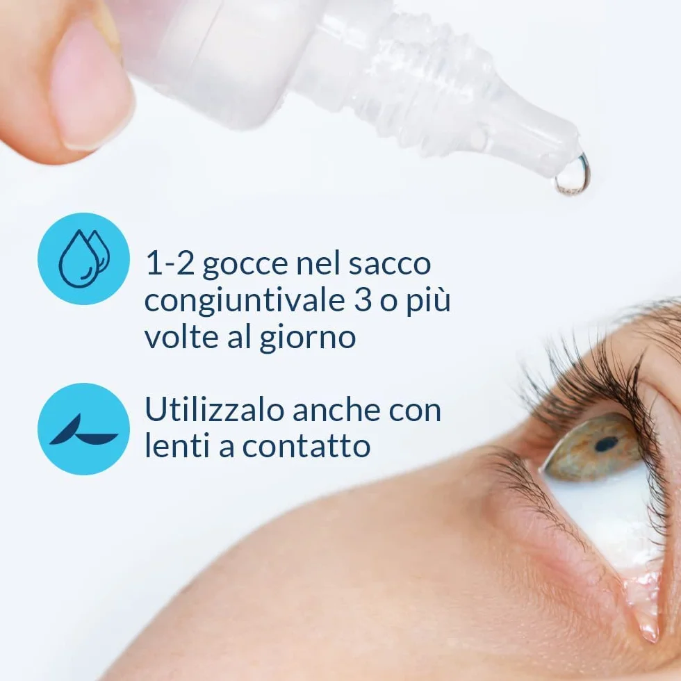 Fidia Farmaceutici Blu Gel A Free Soluzione Oftalmica Isotonica Sterile 10 ml con Acido Ialuronico