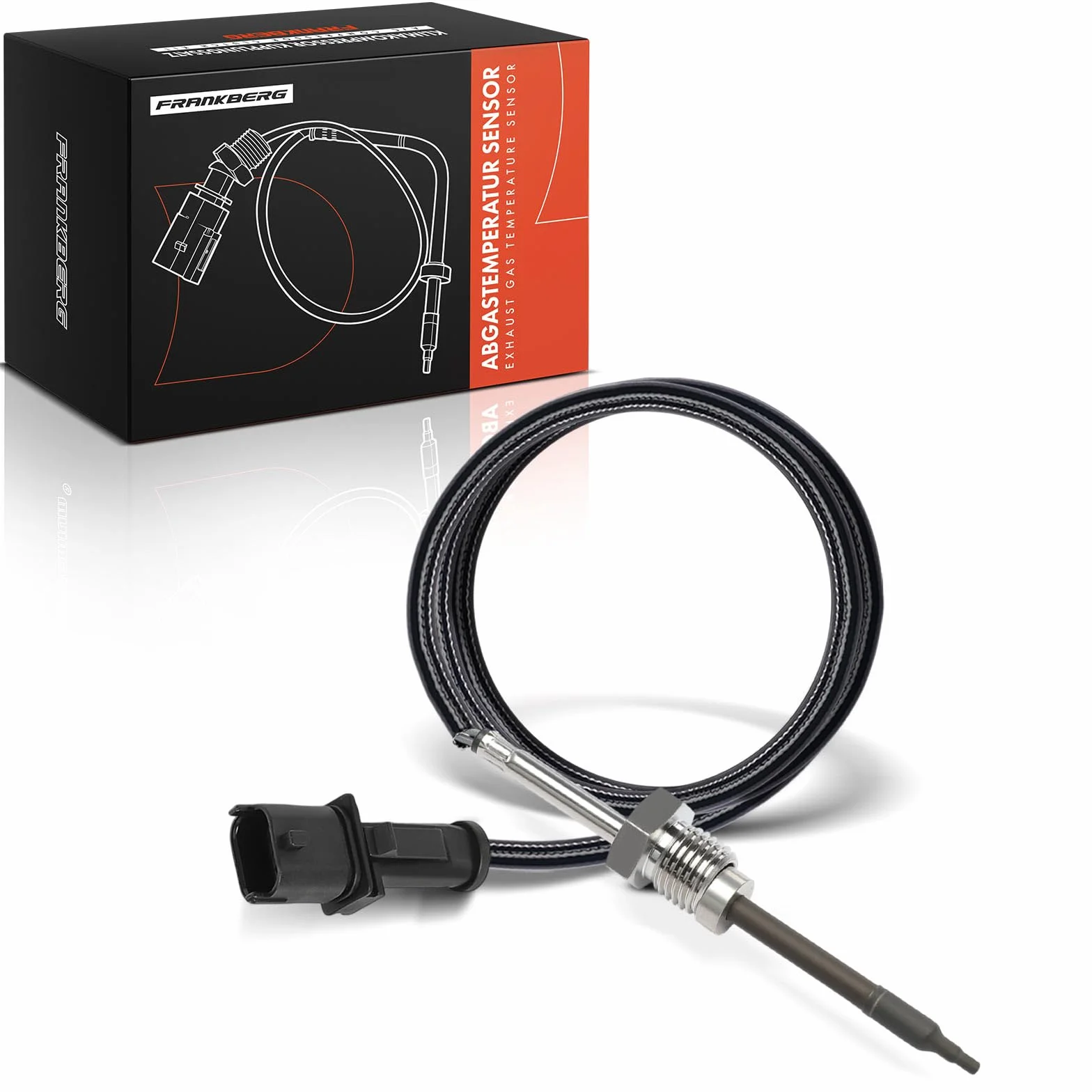 Frankberg Sensore temperatura gas di scarico Sensore gas di scarico 2-Poli Compatibile con Cherokee Van KL 2.2L 2015-2018 Cherokee KL 2.2L 2015-2025 Replace# 68228514AB,68228514AC