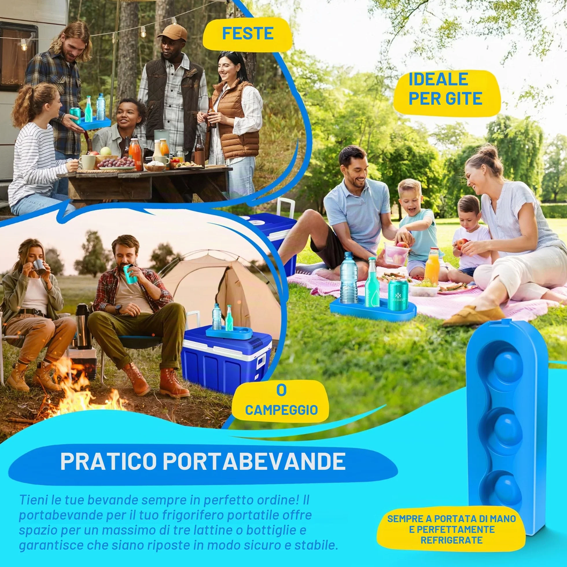 KESSER® Frigo box 40L con ruote | per mantenere il calore e il raffreddamento | frigo box termoelettrico | 12 Volt e 230 Volt| Mini frigo | Box termico per auto| incl. Pacchetti di raffreddamento