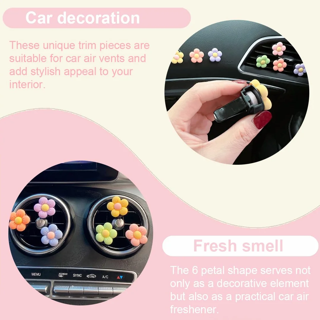 Car Aromaterapia Diffusore Auto Clip Profumo Deodorante 6 Fette Profumate al Limone Presa d'Aria Decorazione Interni