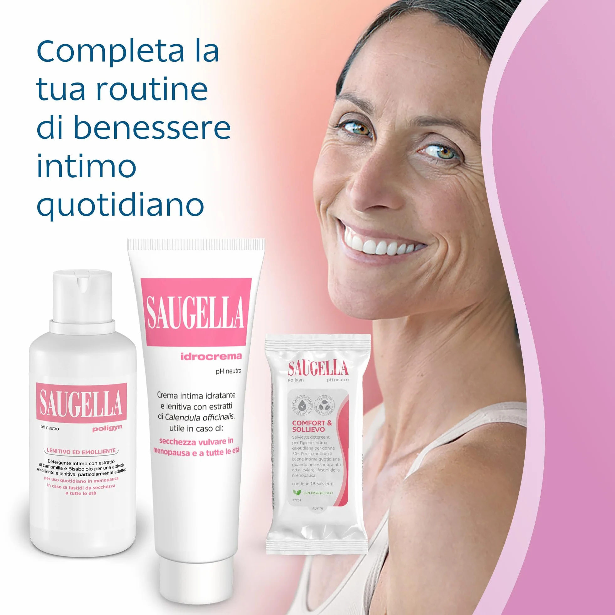 Saugella Idrocrema pH Neutro 30 ml z Kwasem Hialuronowym i Nagietkiem na Suchość i Swędzenie