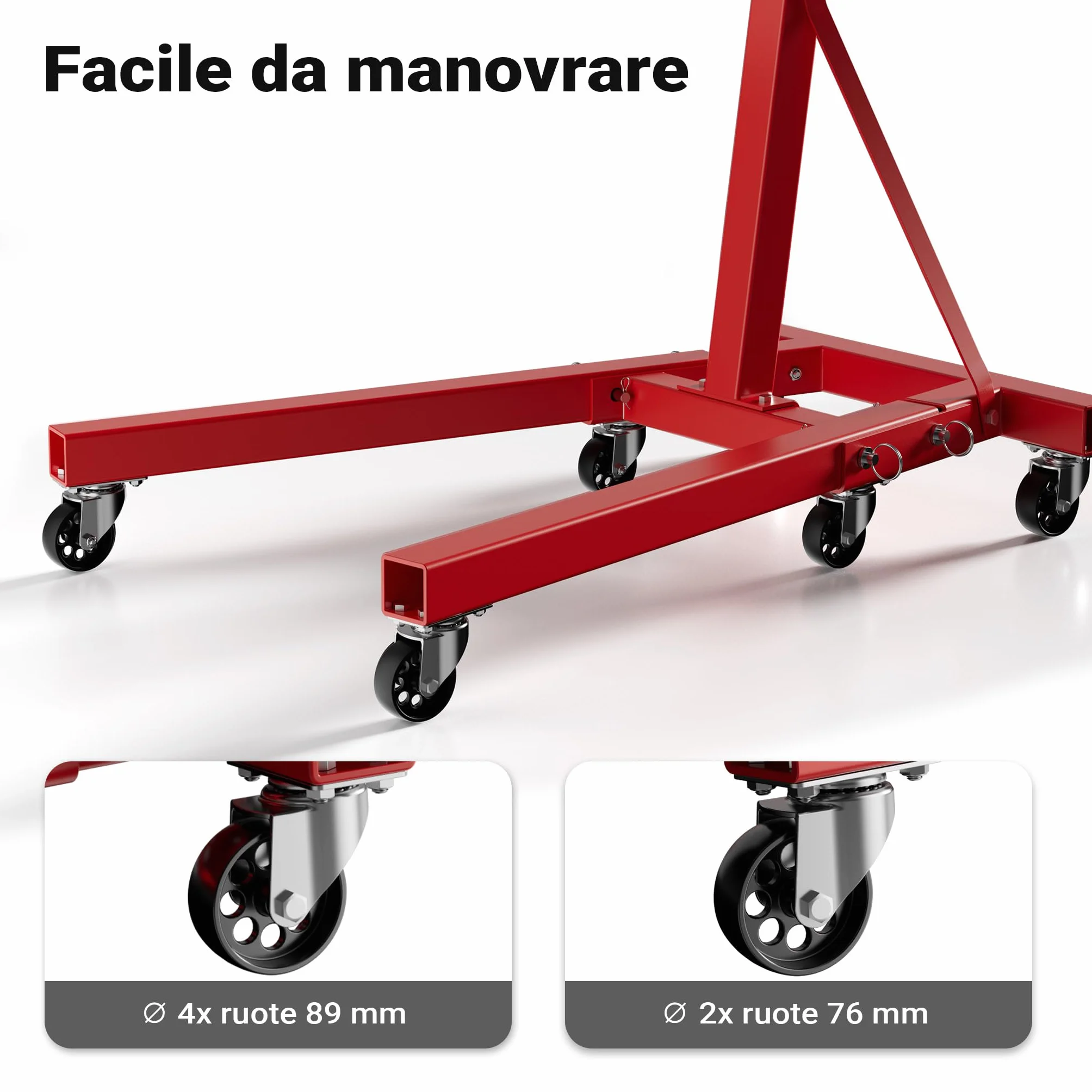 Wiltec Cavalletto Sostegno Motore Max 900 kg Sollevatore