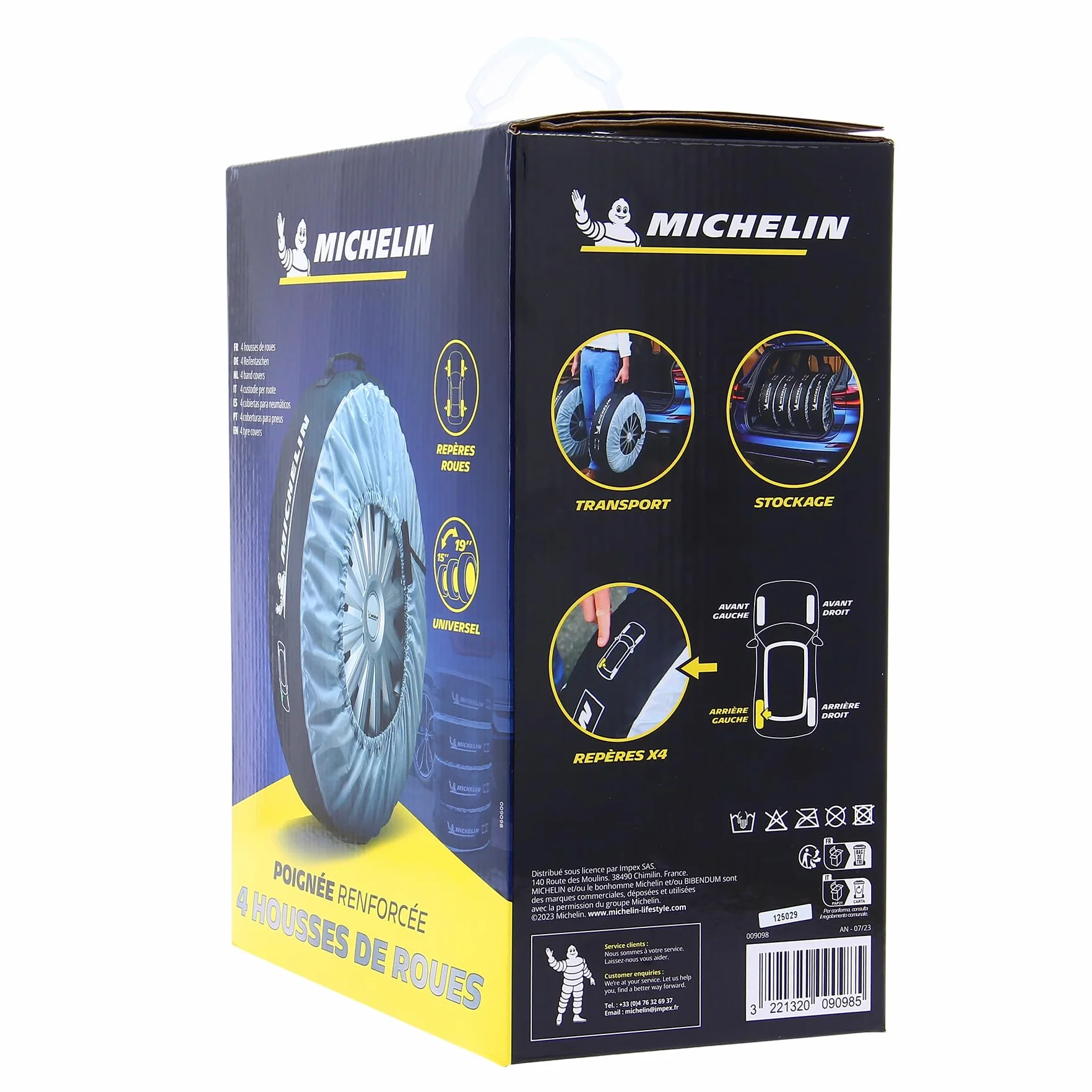 Michelin Fodere borsa copriruota pneumatico Set da 4