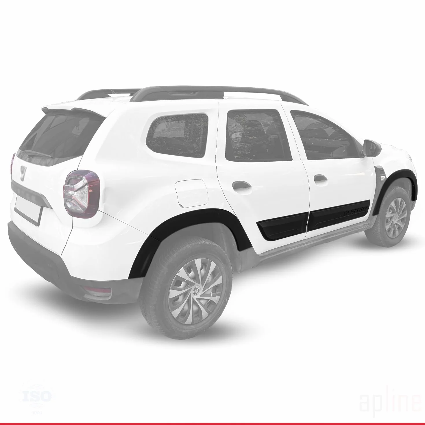 Dacia Duster 2018-2024 Pasakaruota Protezione Paraurti Parafanghi Kit NERO