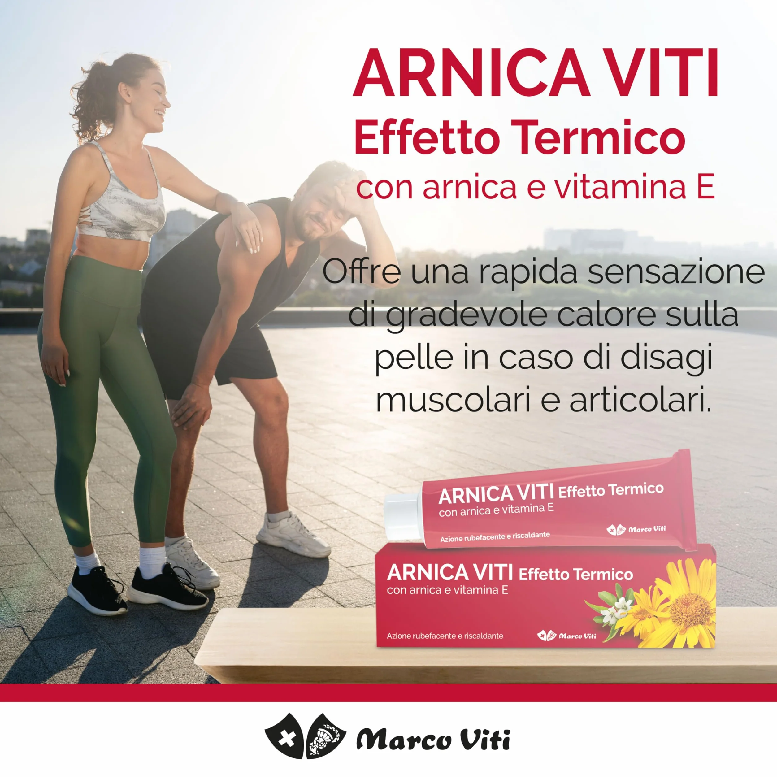 Marco Viti Arnica Viti Effetto Termico 100 ml Emulsione Riscaldante a Rapido Assorbimento per Dolori Muscolari e Articolari