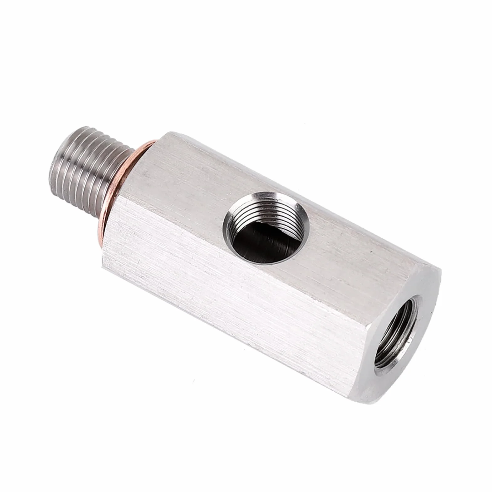 Adattatore Sensore Pressione Olio, Raccordo A T Pressione Olio 1/8" NPT M10x1.0 Adattatore NPT Sensore Olio In Acciaio Inox 304 Per Turbo Alimentazione Olio