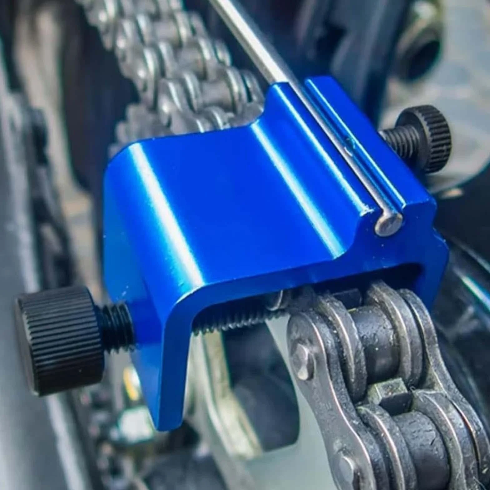 Strumento di allineamento catena per moto regolazione rapida riparazione scooter