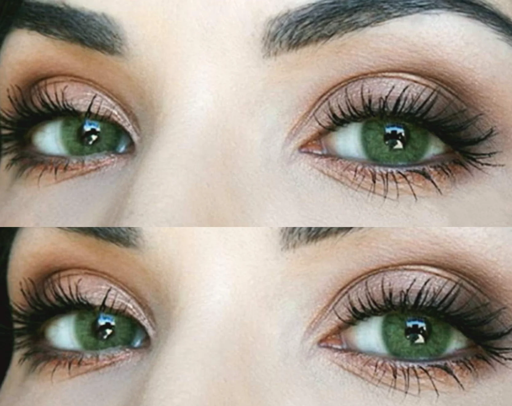 GLAMLENS Lenti a contatto colorate verdi Green mensili silicone idrogel 2 pezzi DIA 14.0 senza correzione