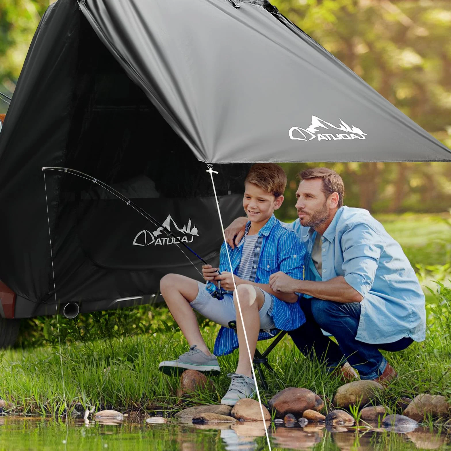 Tenda Parasole per Portellone Posteriore B3 Protezione Solare Impermeabile SUV Campeggio