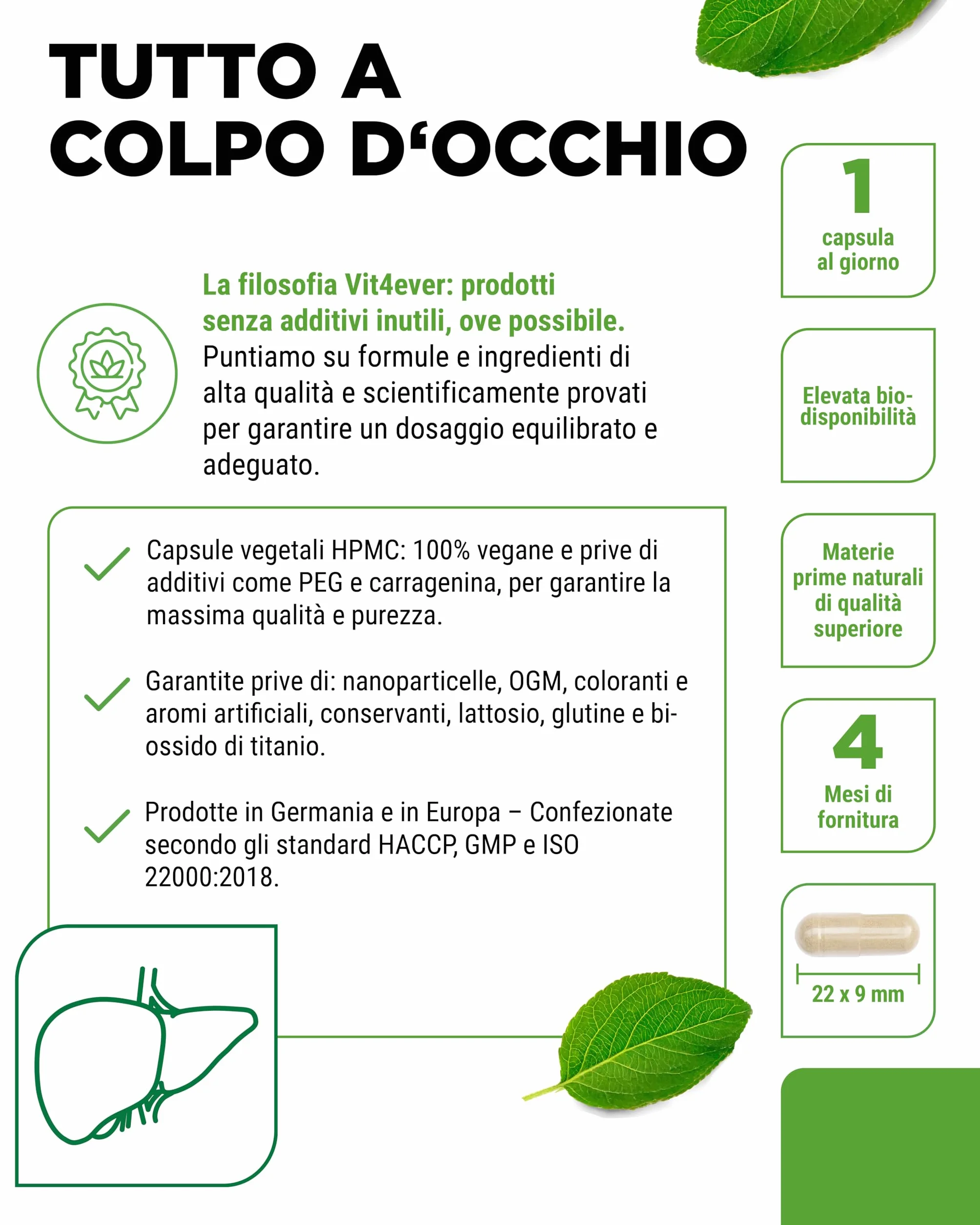 Complesso di colina 3 forme 120 capsule Bitartrato citicolina fosfatidilcolina Vegan